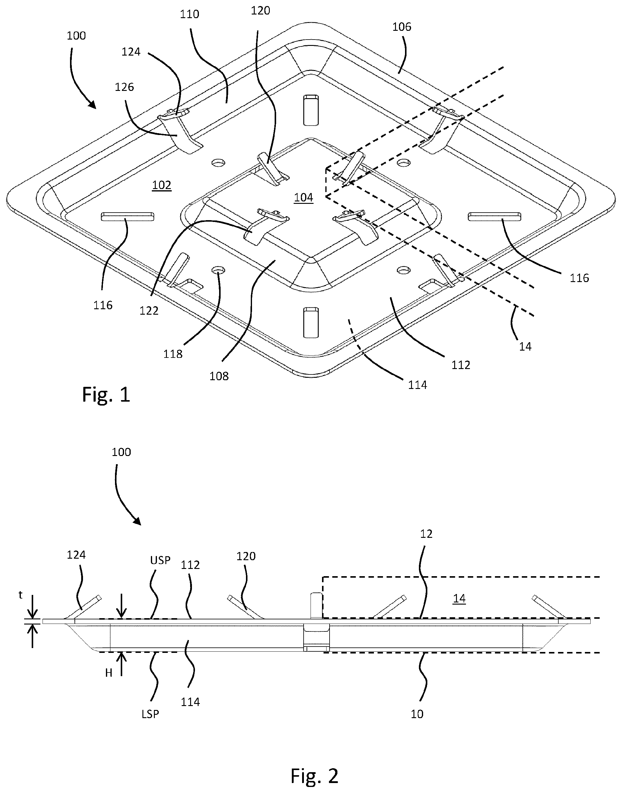 Patent US12345054 — Floor support system — Figure 1