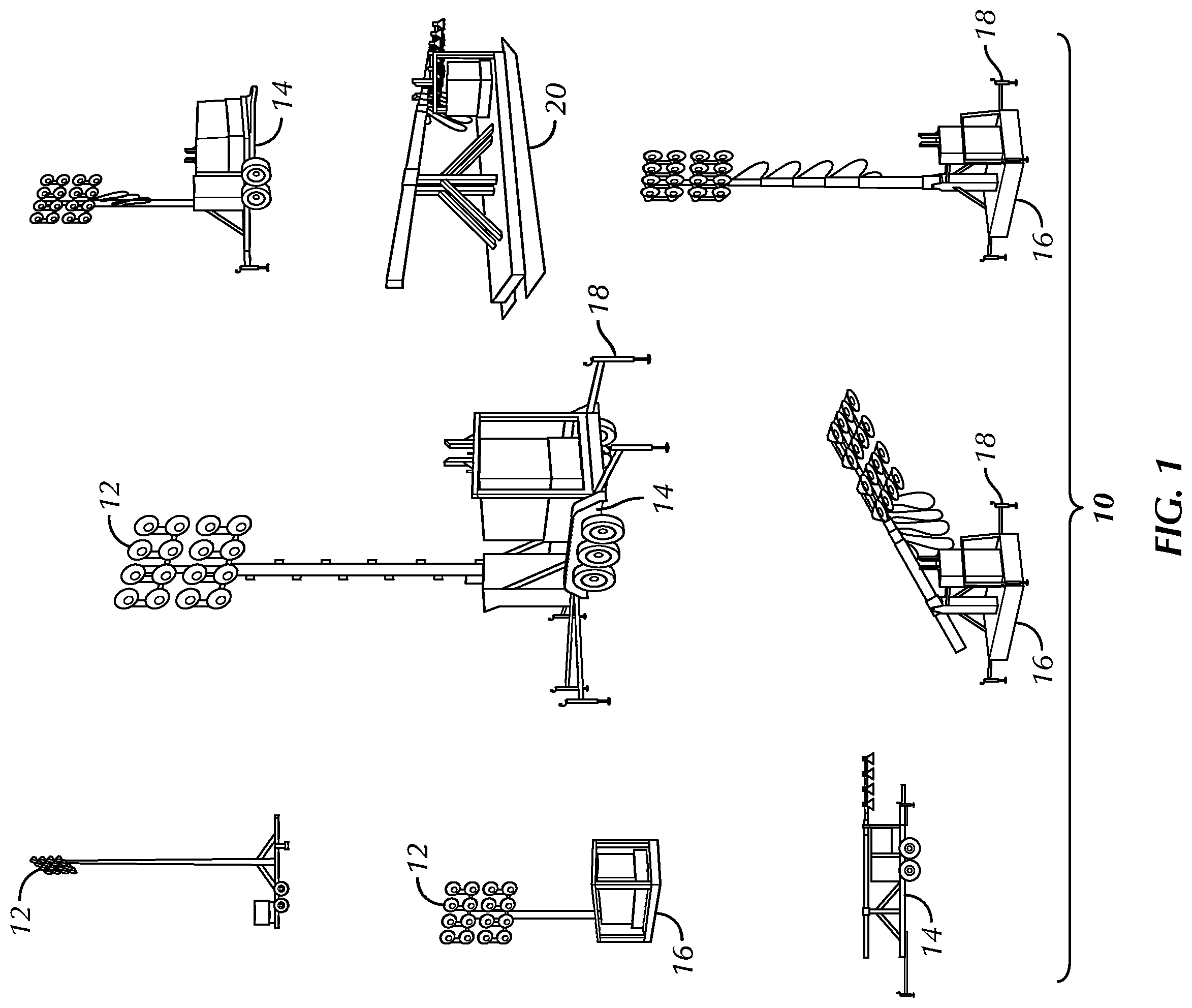 Patent US12345062 — High-intensity, telescoping light tower with safety features — Figure 1