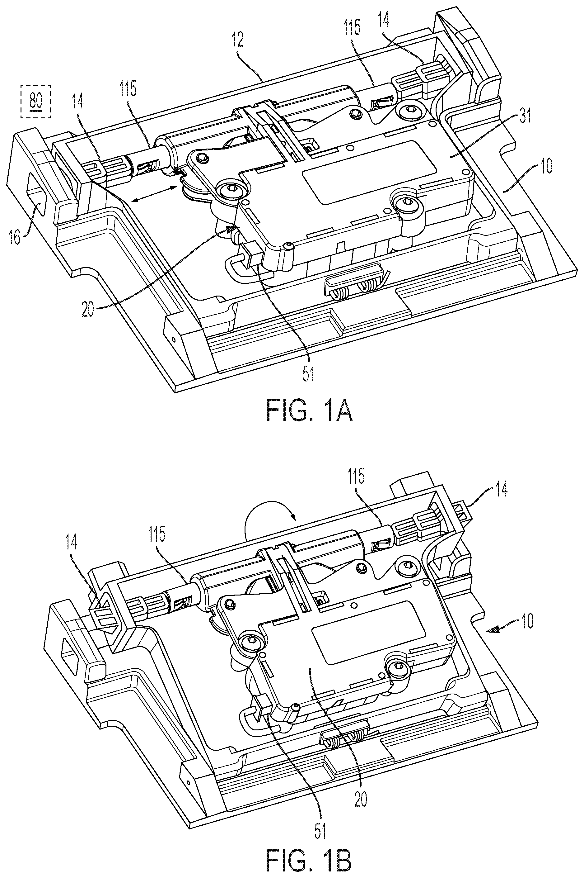 Patent US12345076 — Electronically actuated and locking glove box system — Figure 1