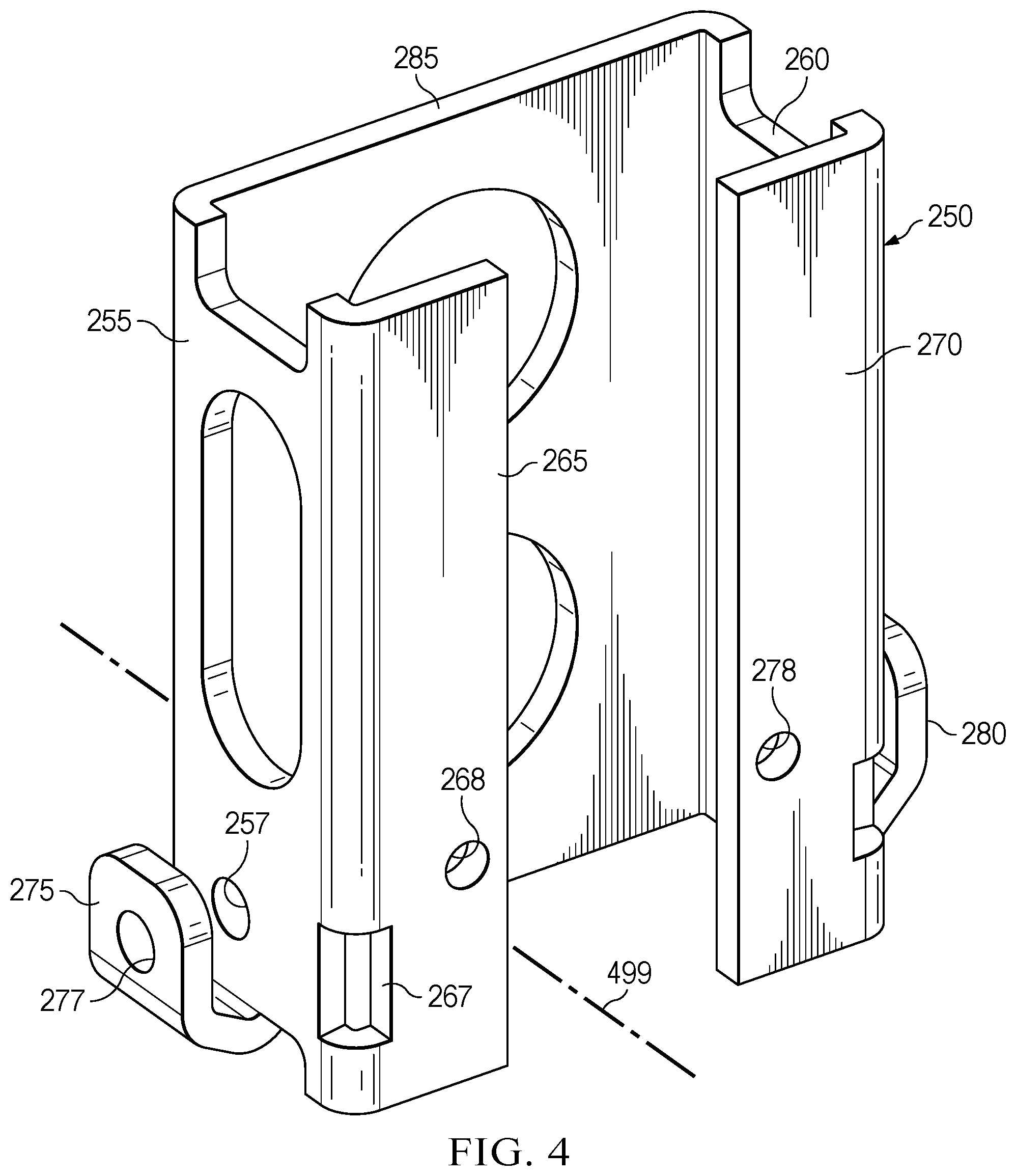 Patent US12345081 Figure 4 – Lower bracket and anchor system for a movable barrier