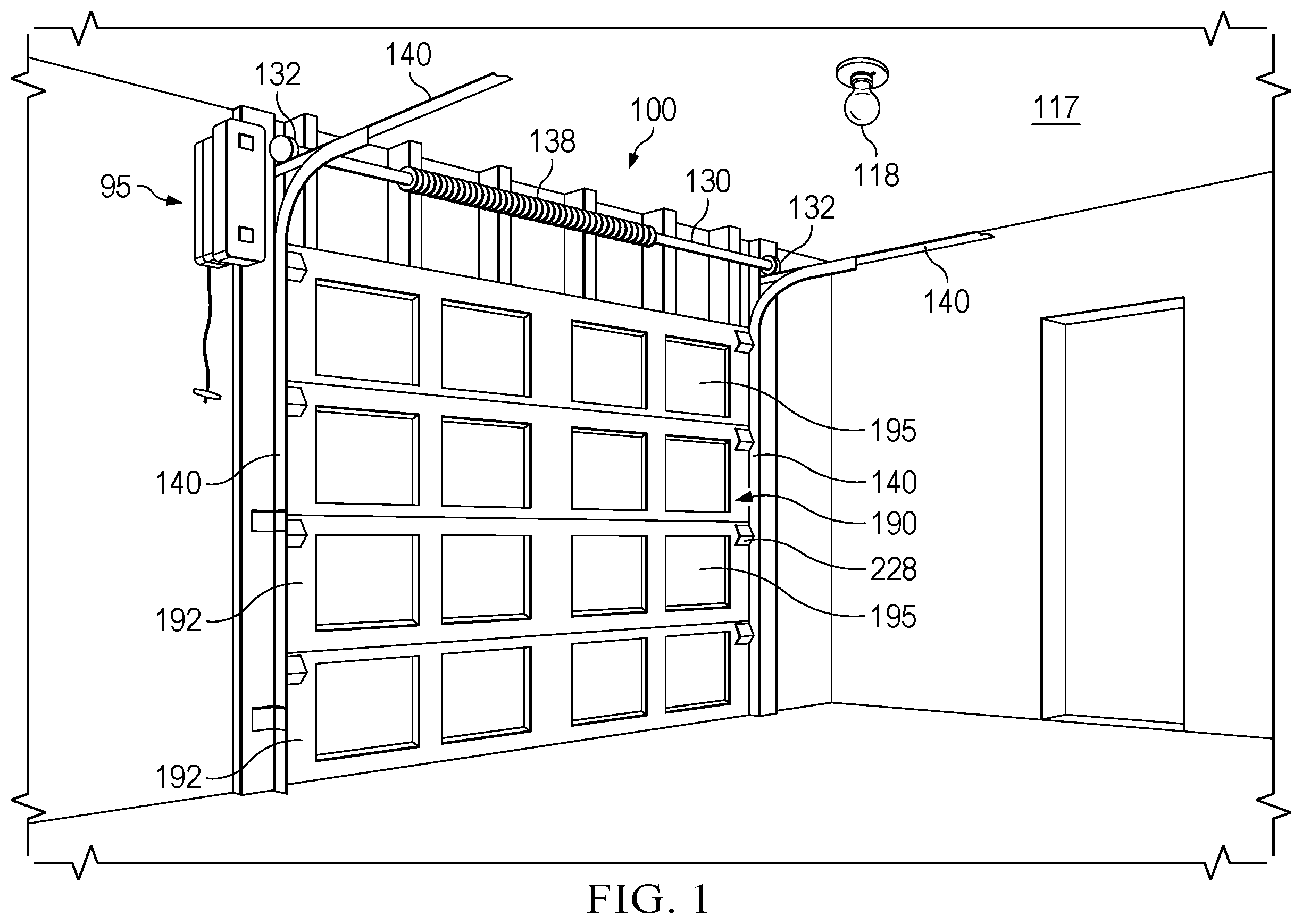 Patent US12345082 — Universal roller bracket for a movable barrier — Figure 1