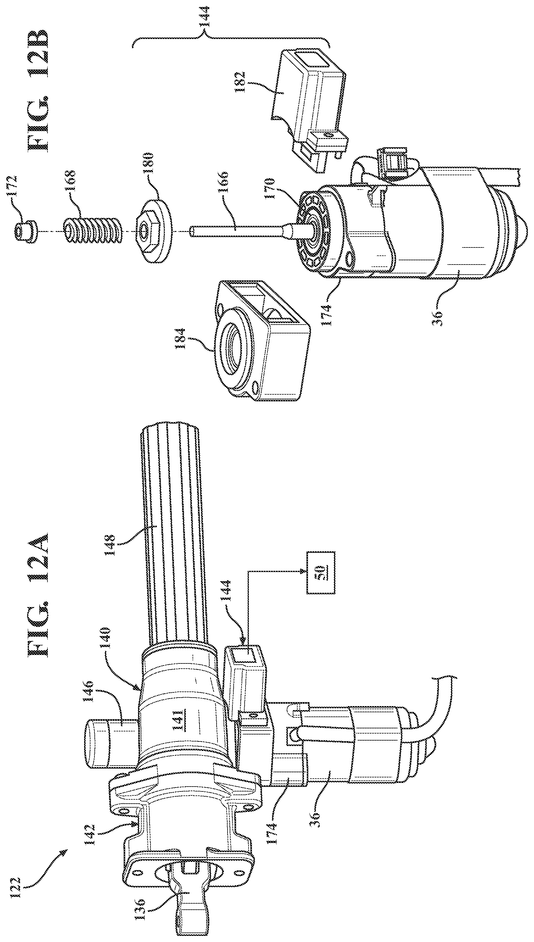Patent US12345084 Figure 12 – Distributed control system for servo controlled powered door actuator