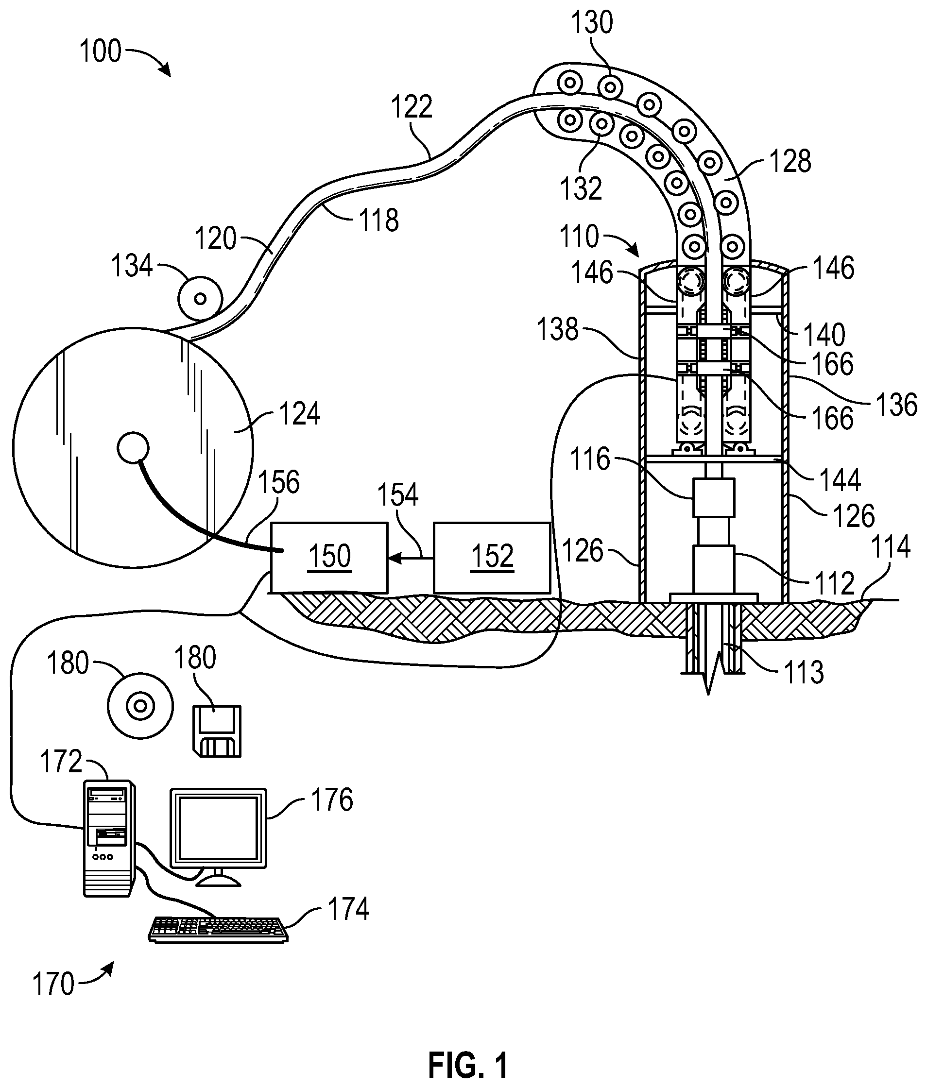 Patent US12345109 — Systems and methods for optimization of wellbore operations of producing wells — Figure 1