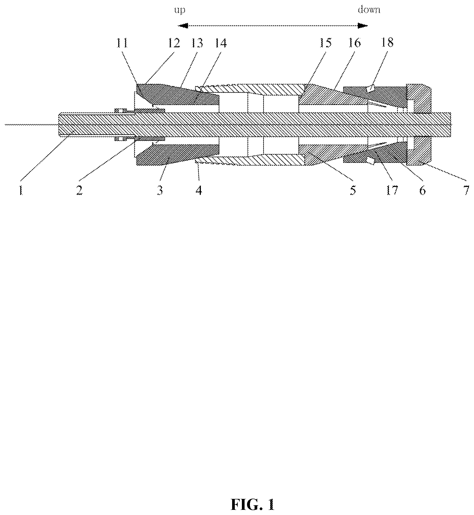 Patent US12345121 — All-metal dissolvable ball seat for self-compensating fracturing — Figure 1