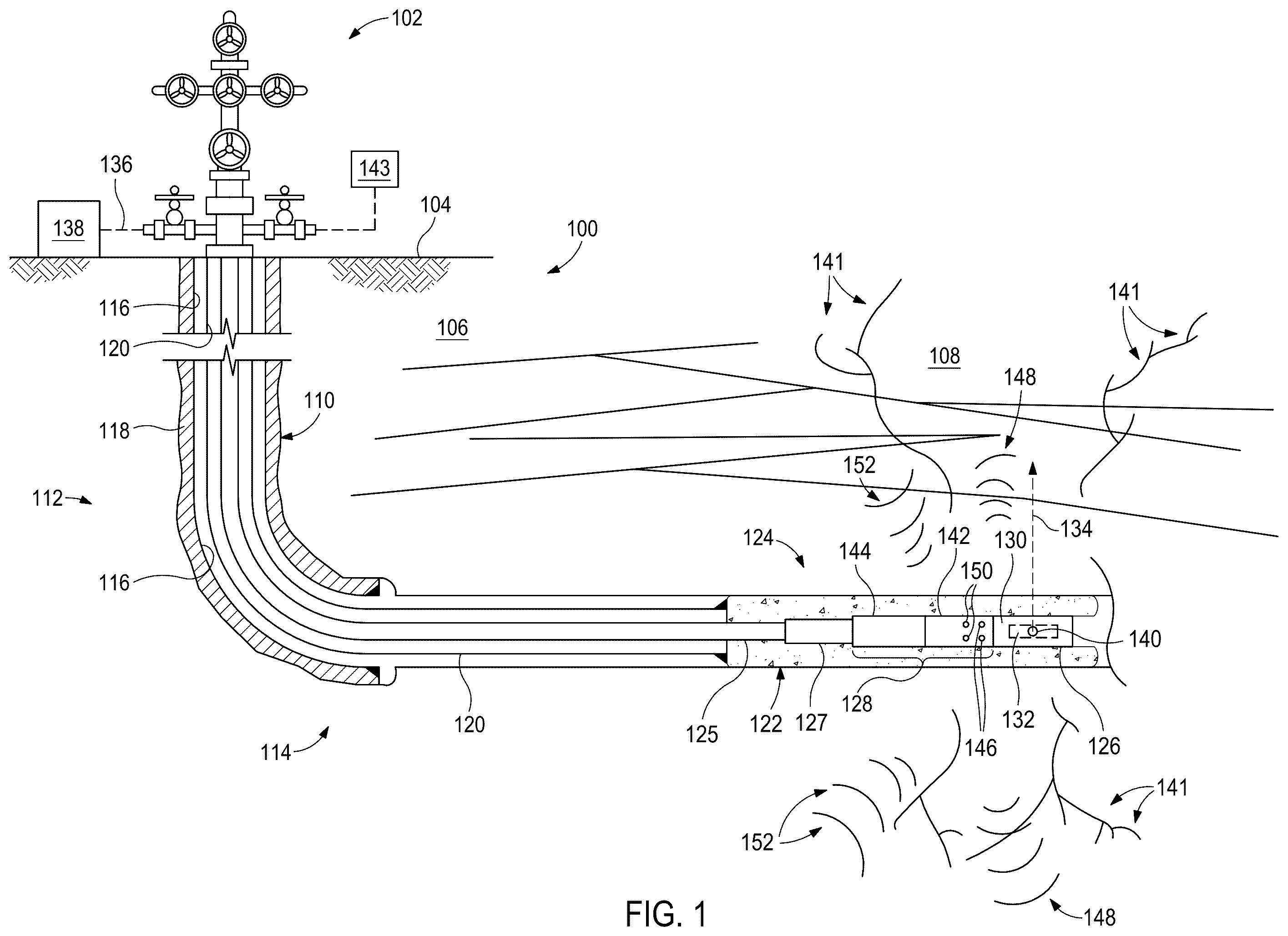 Patent US12345143 Figure 1 – Enhanced deep micro-fracturing tool using laser beams and acoustic waves
