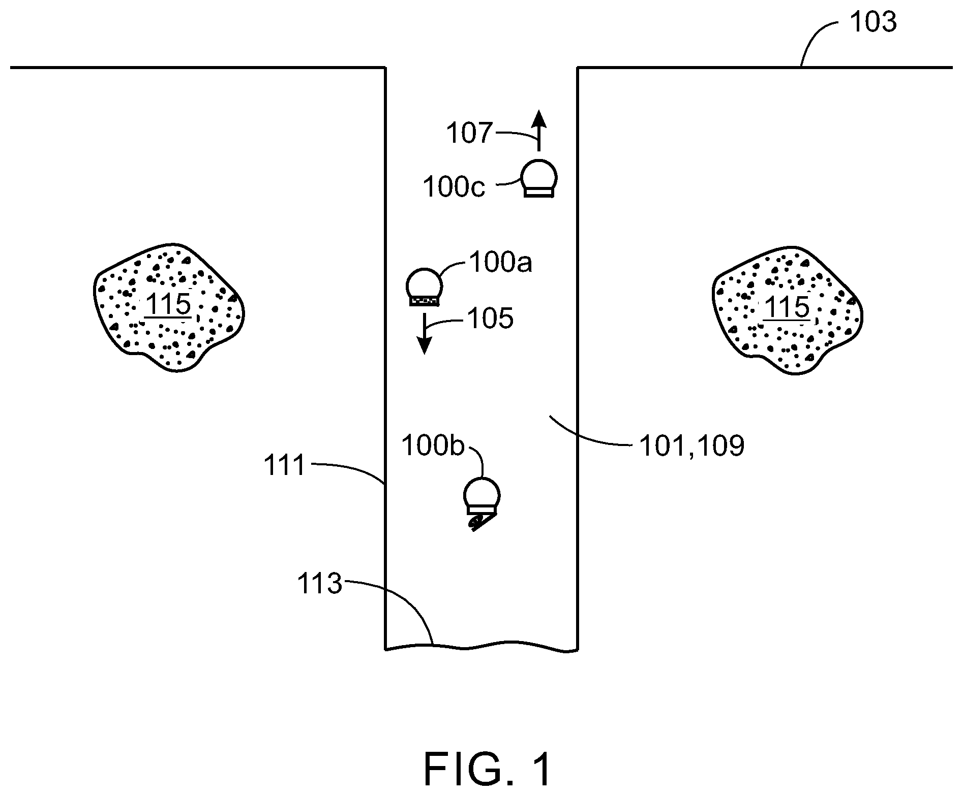 Patent US12345154 — Untethered logging devices and related methods of logging a wellbore — Figure 1