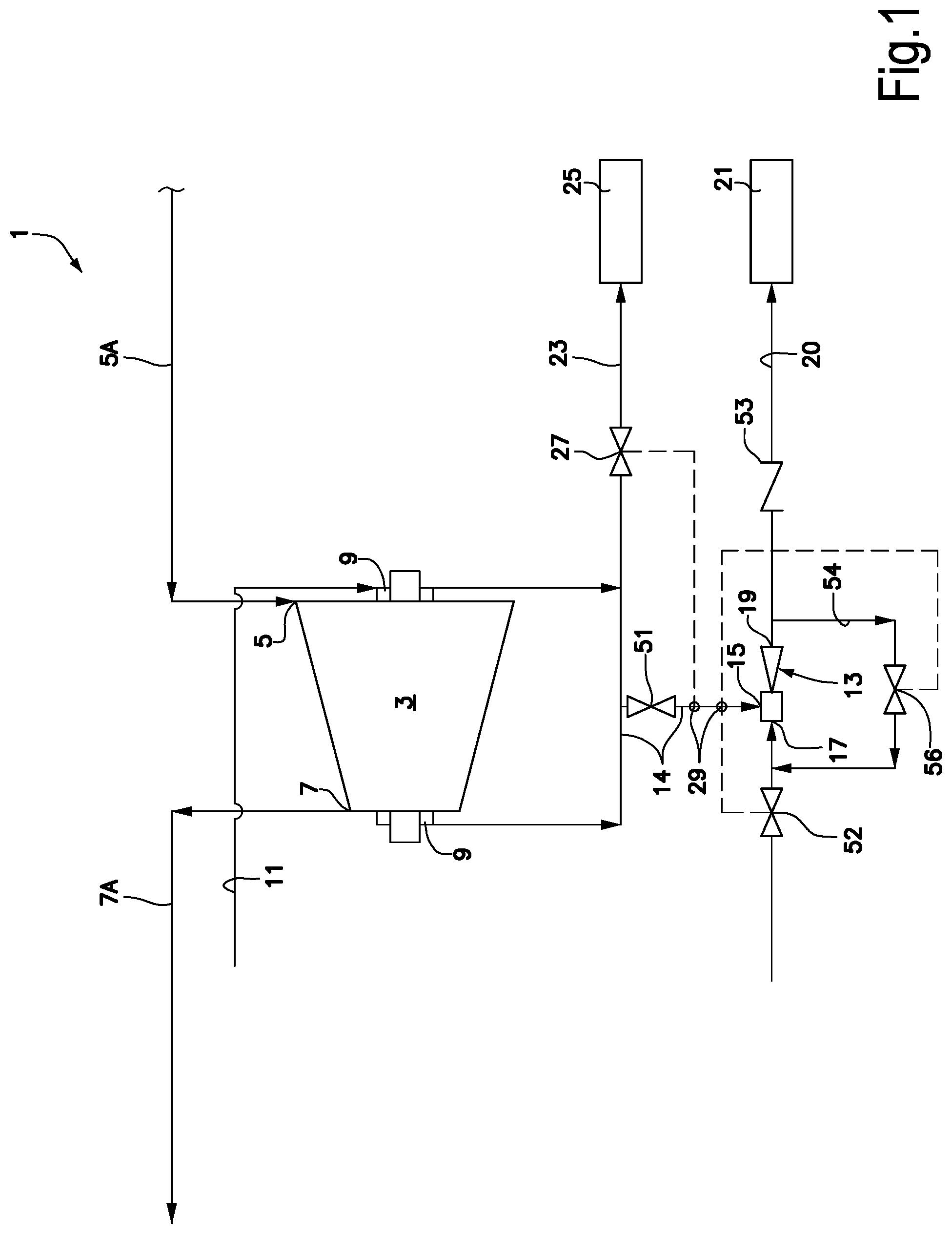 Patent US12345160 — Seal leak gas recovery system using an ejector and method — Figure 1
