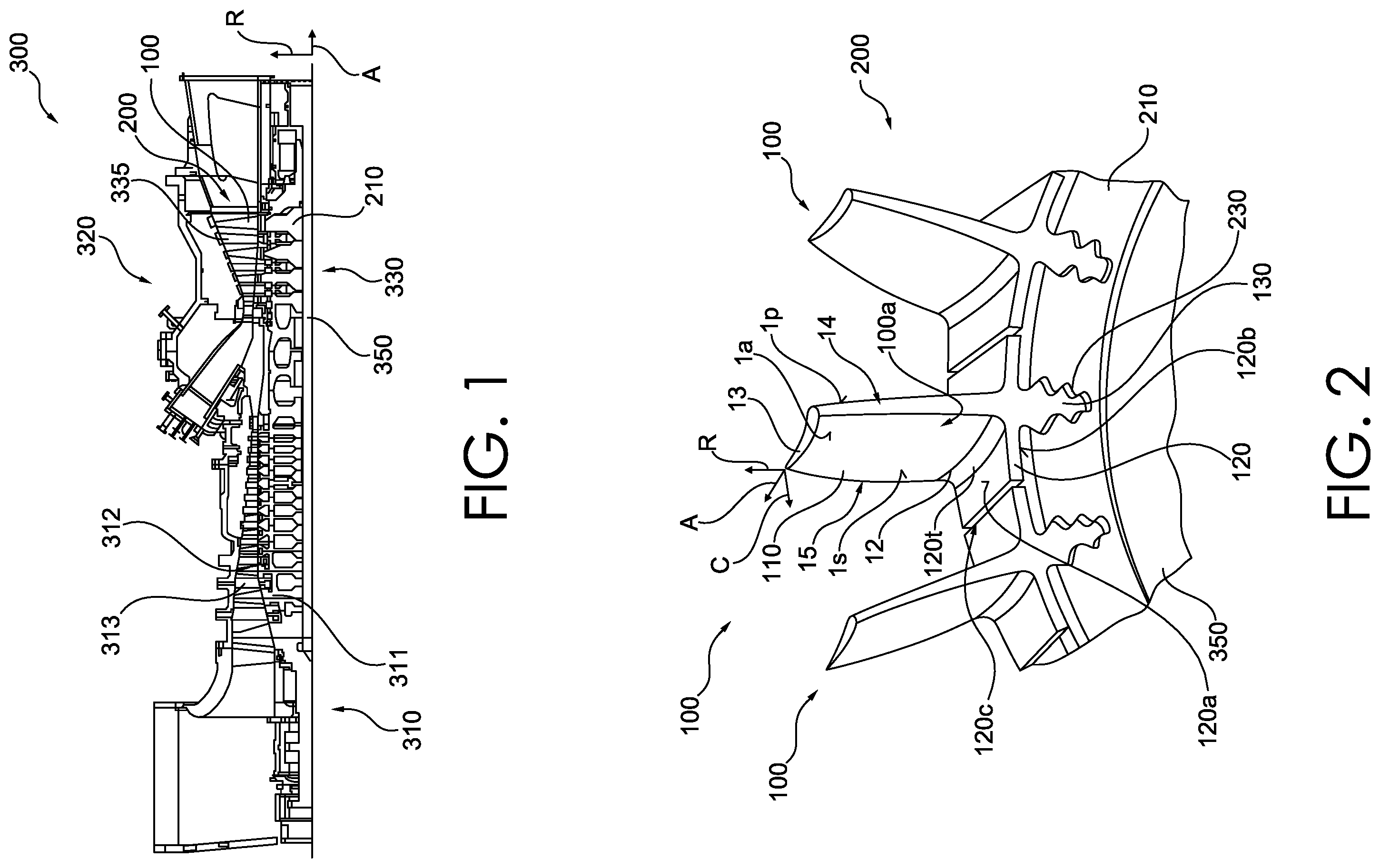 Patent US12345175 — Turbine blade, turbine blade assembly, and gas turbine — Figure 1