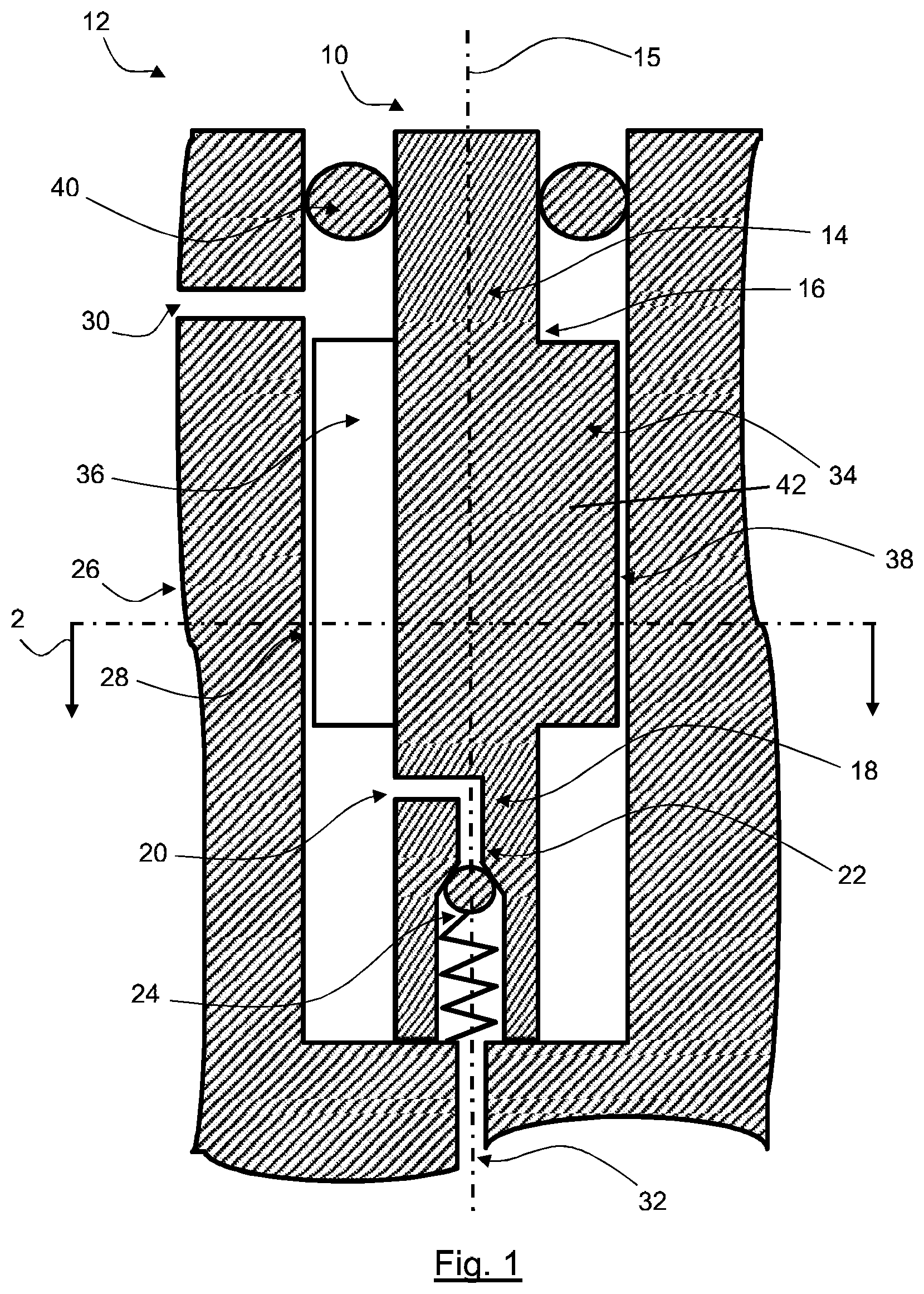 Patent US12345195 — Prevention of backfiring of a pre-chamber gas valve of a combustion engine — Figure 1