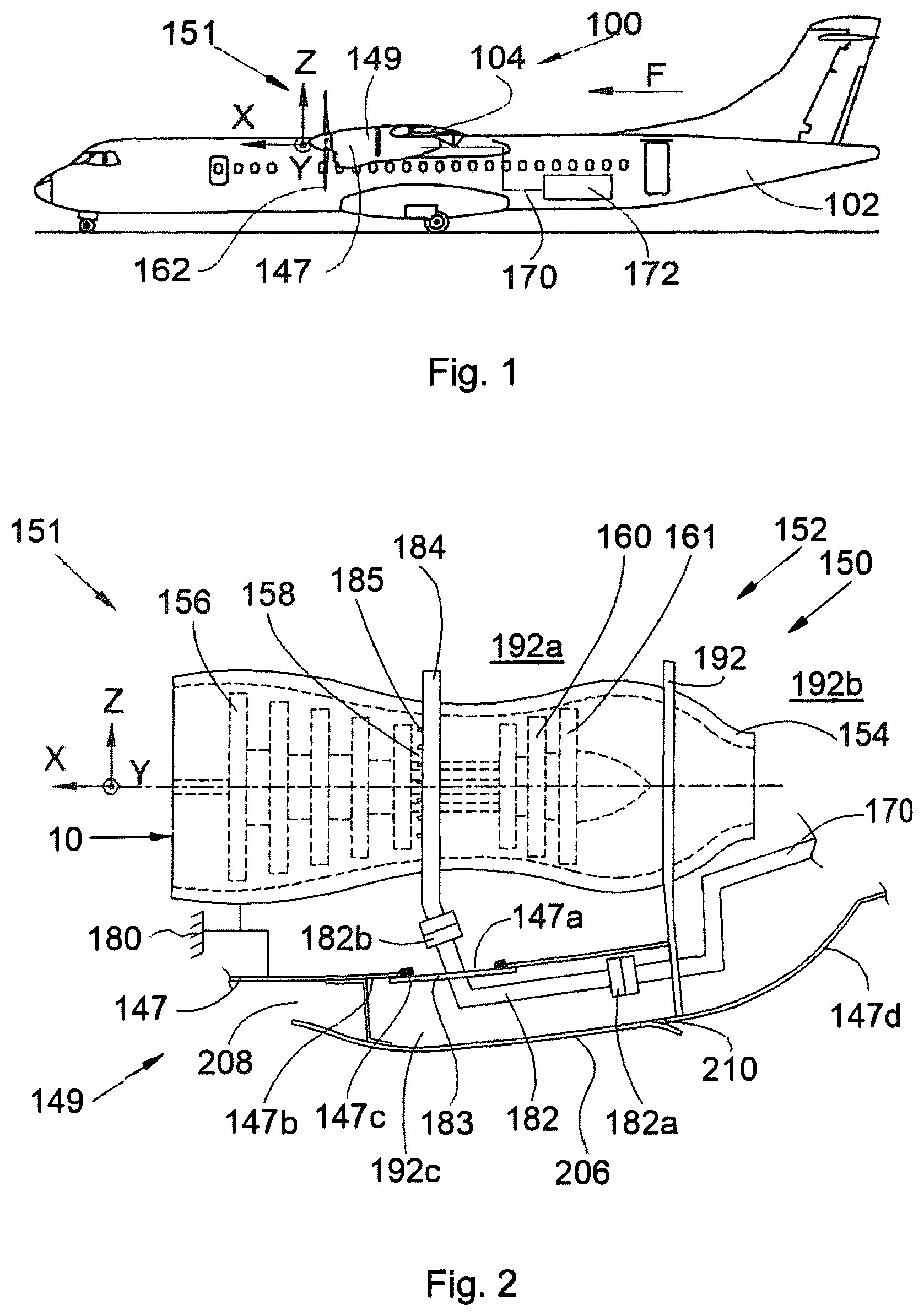 Patent US12345206 — Propulsion assembly for an aircraft — Figure 1