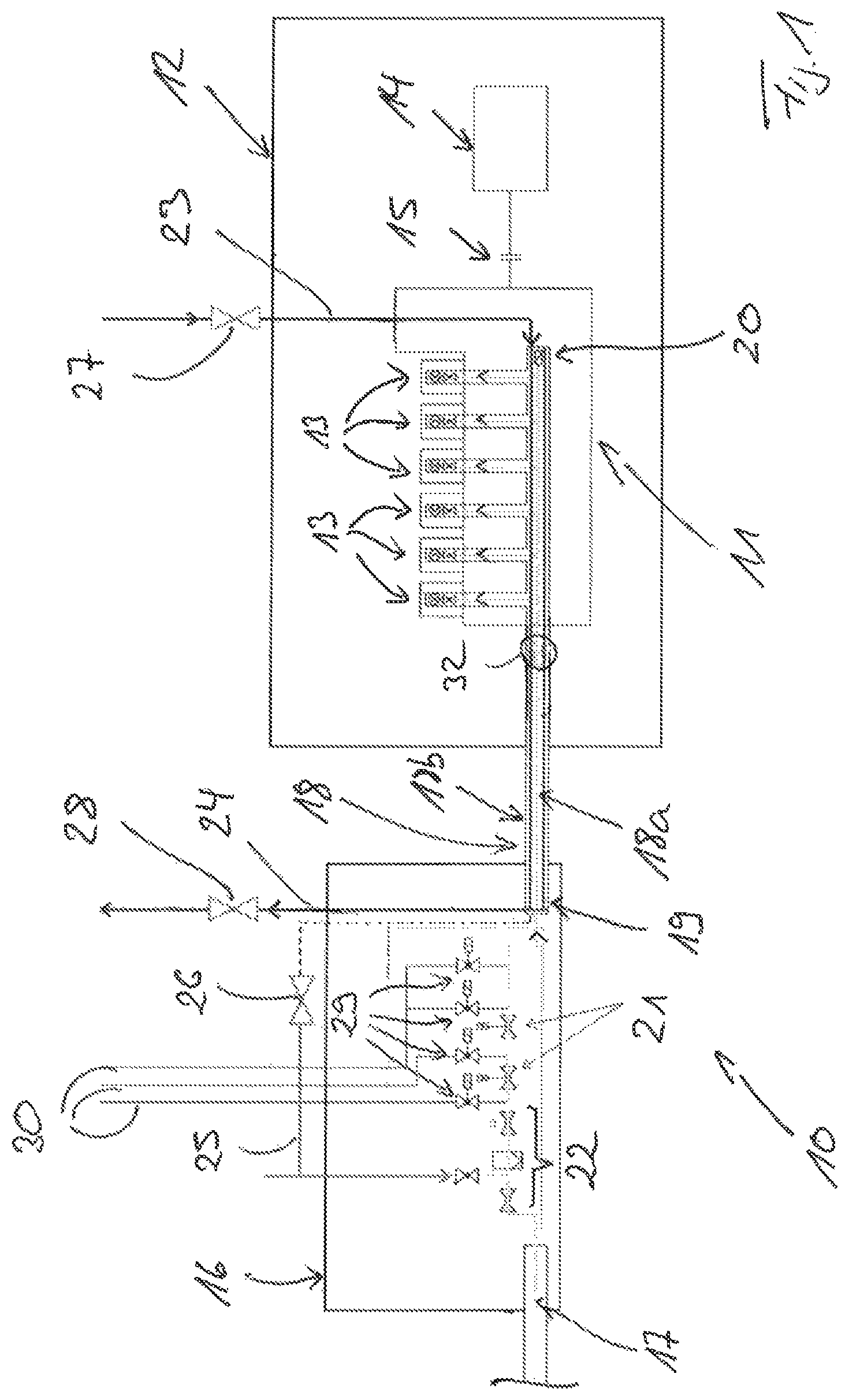 Patent US12345213 — Gas supply system for a gas engine or dual-fuel engine and method for operating the same — Figure 1