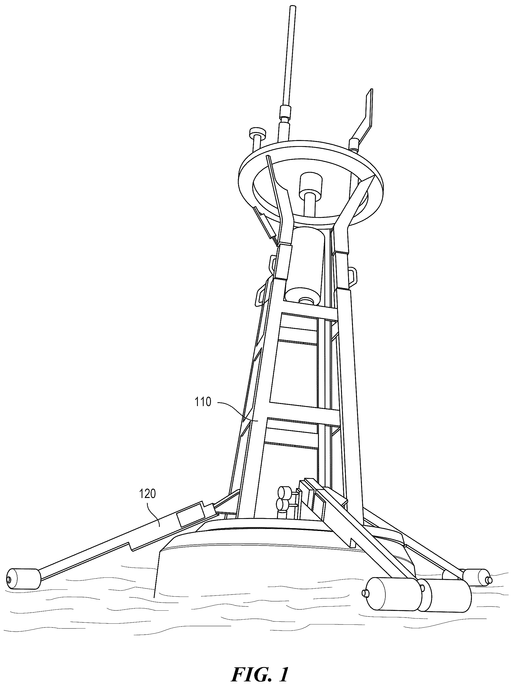 Patent US12345228 — Adaptive wave energy converter — Figure 1