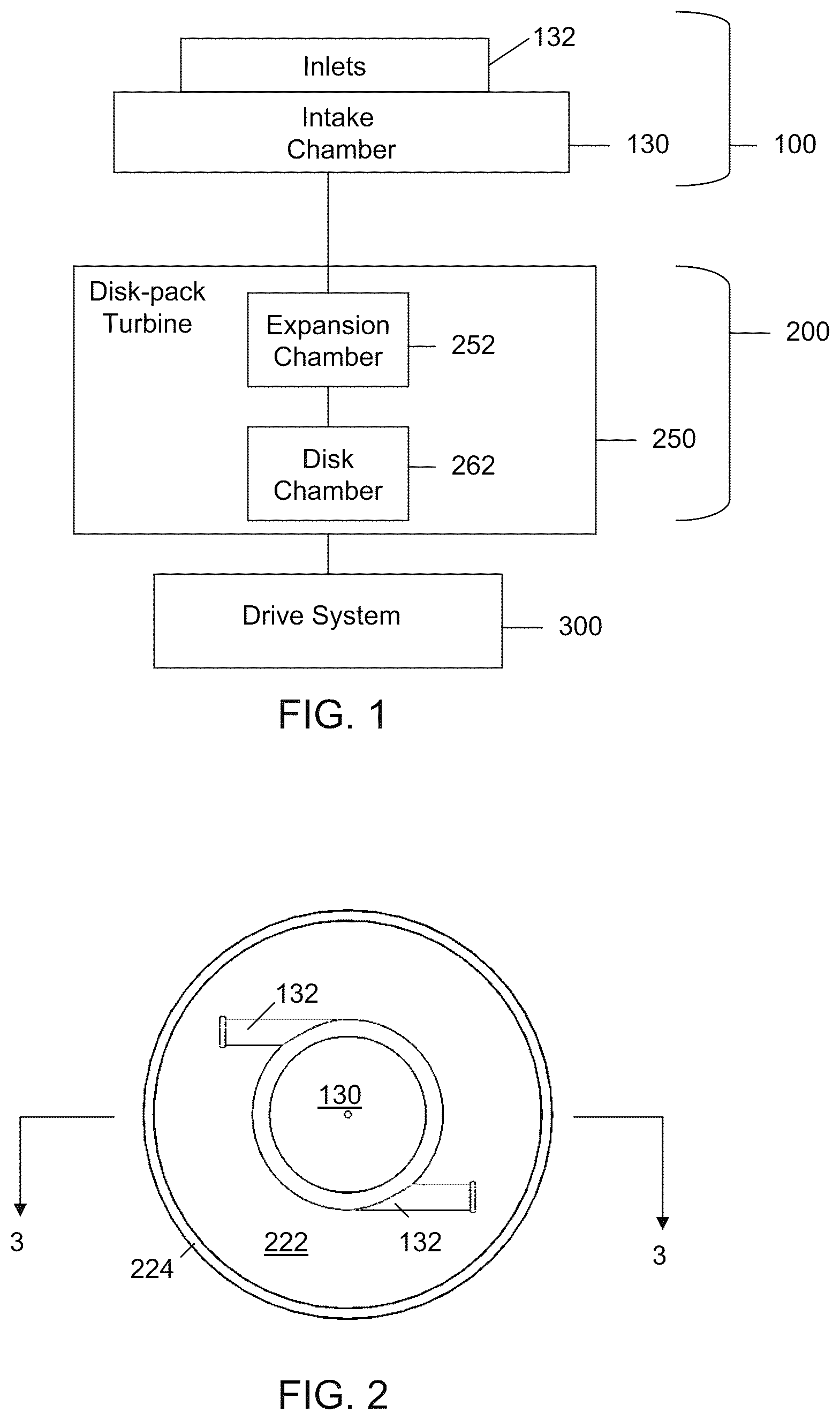 Patent US12345242 — Fluid processing system with a disk-pack turbine — Figure 1