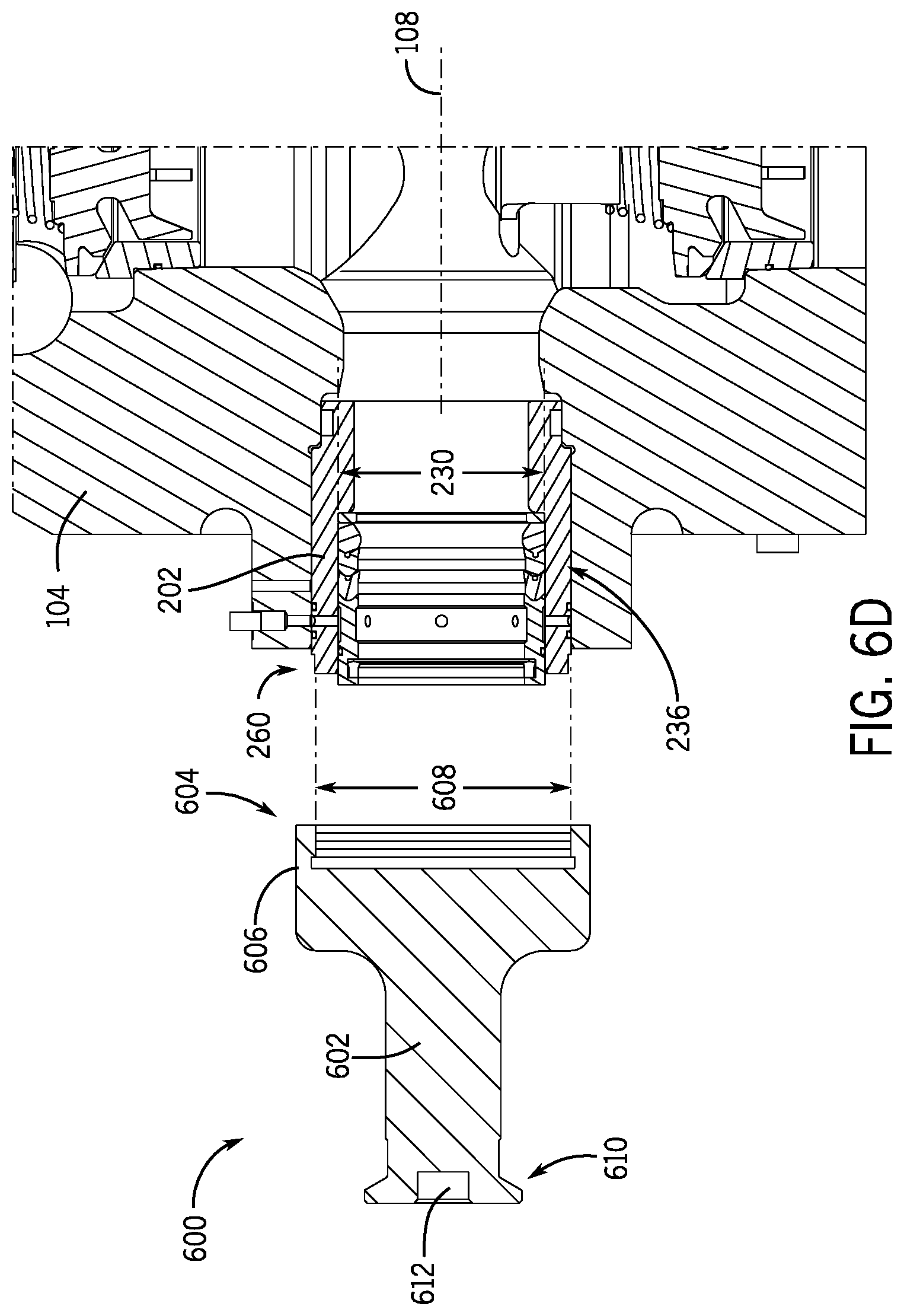 Patent US12345253 Figure 12 – Packing assembly with threaded sleeve for interaction with an installation tool