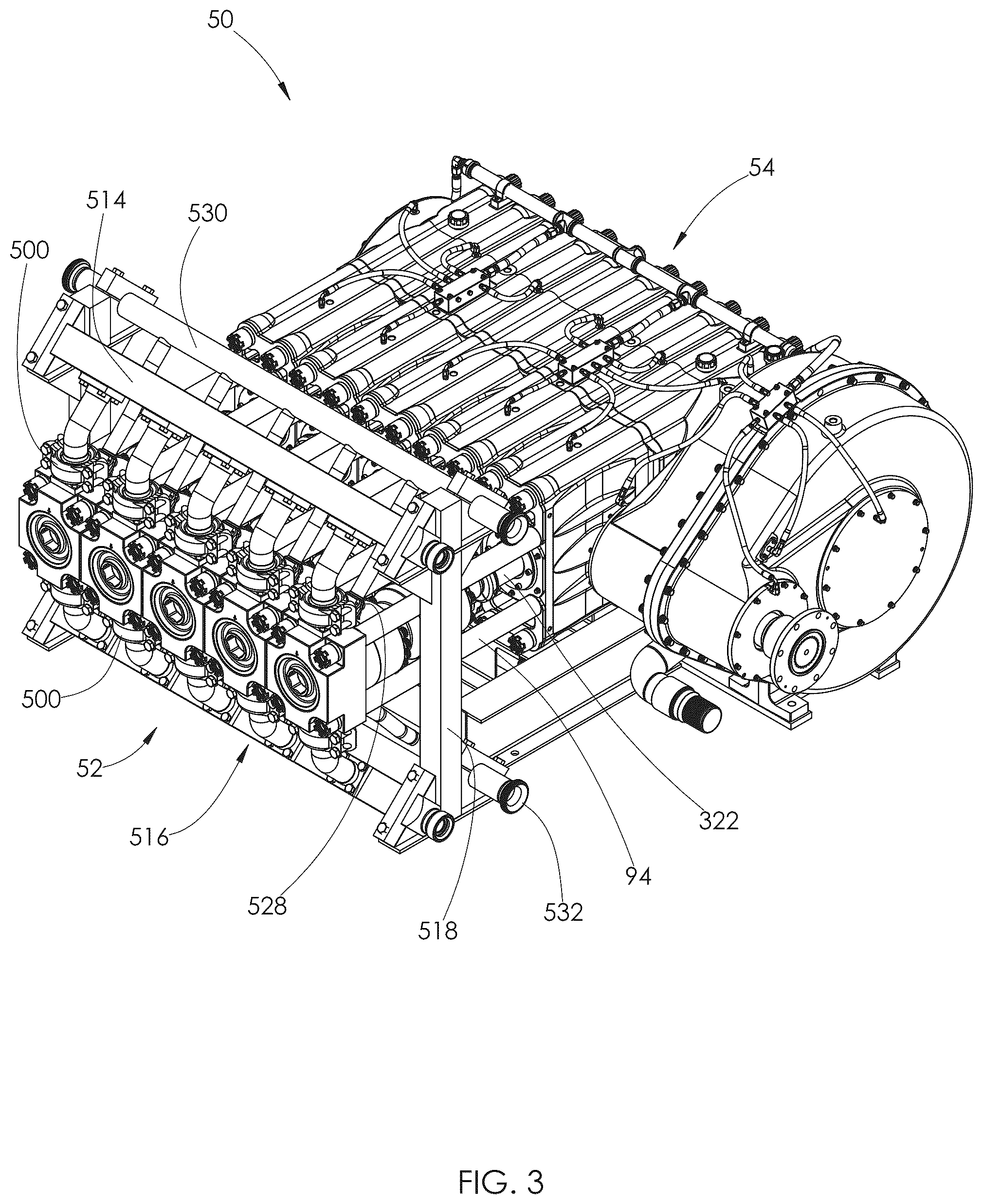 Patent US12345254 Figure 3 – Fluid end assembly