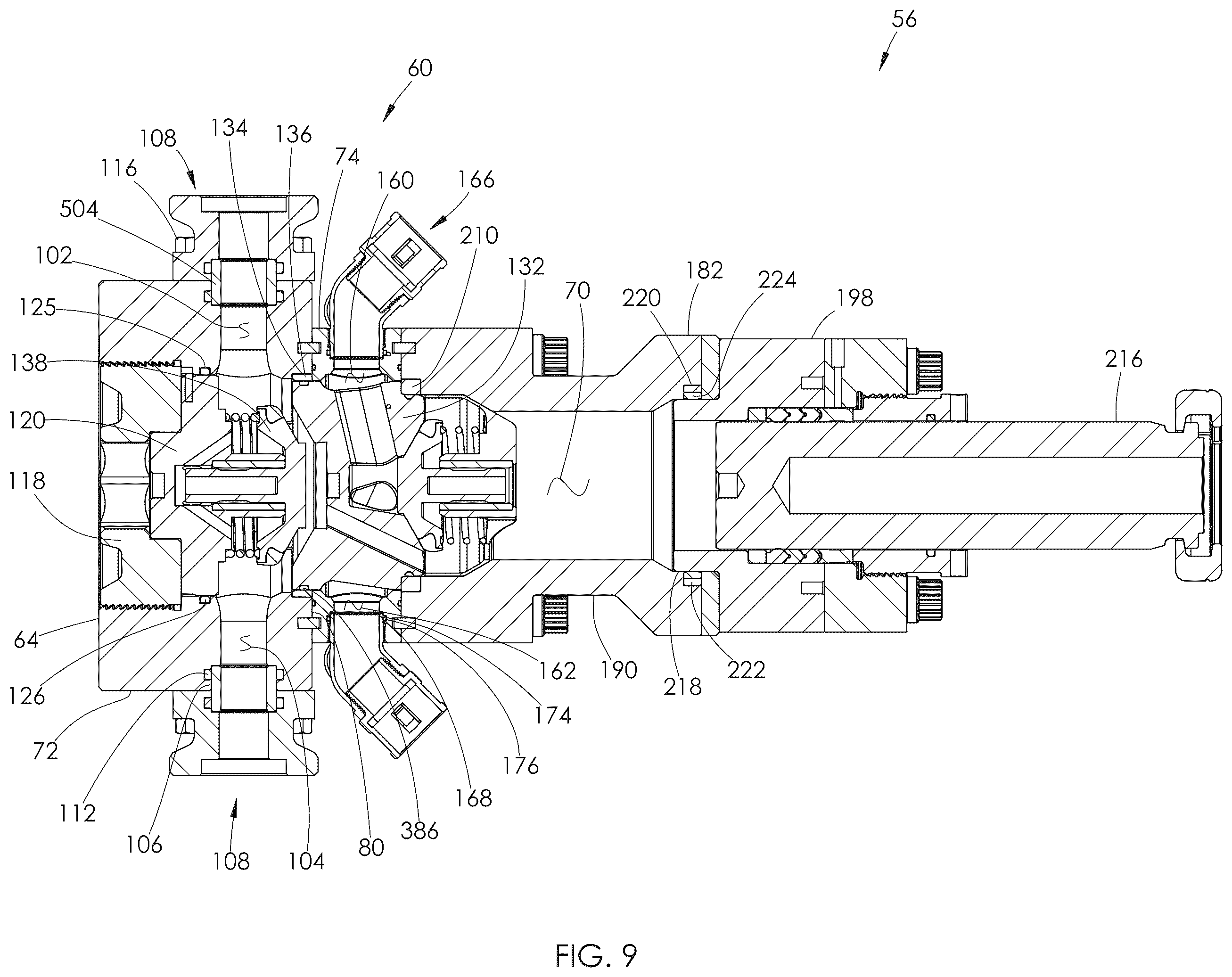Patent US12345254 Figure 9 – Fluid end assembly