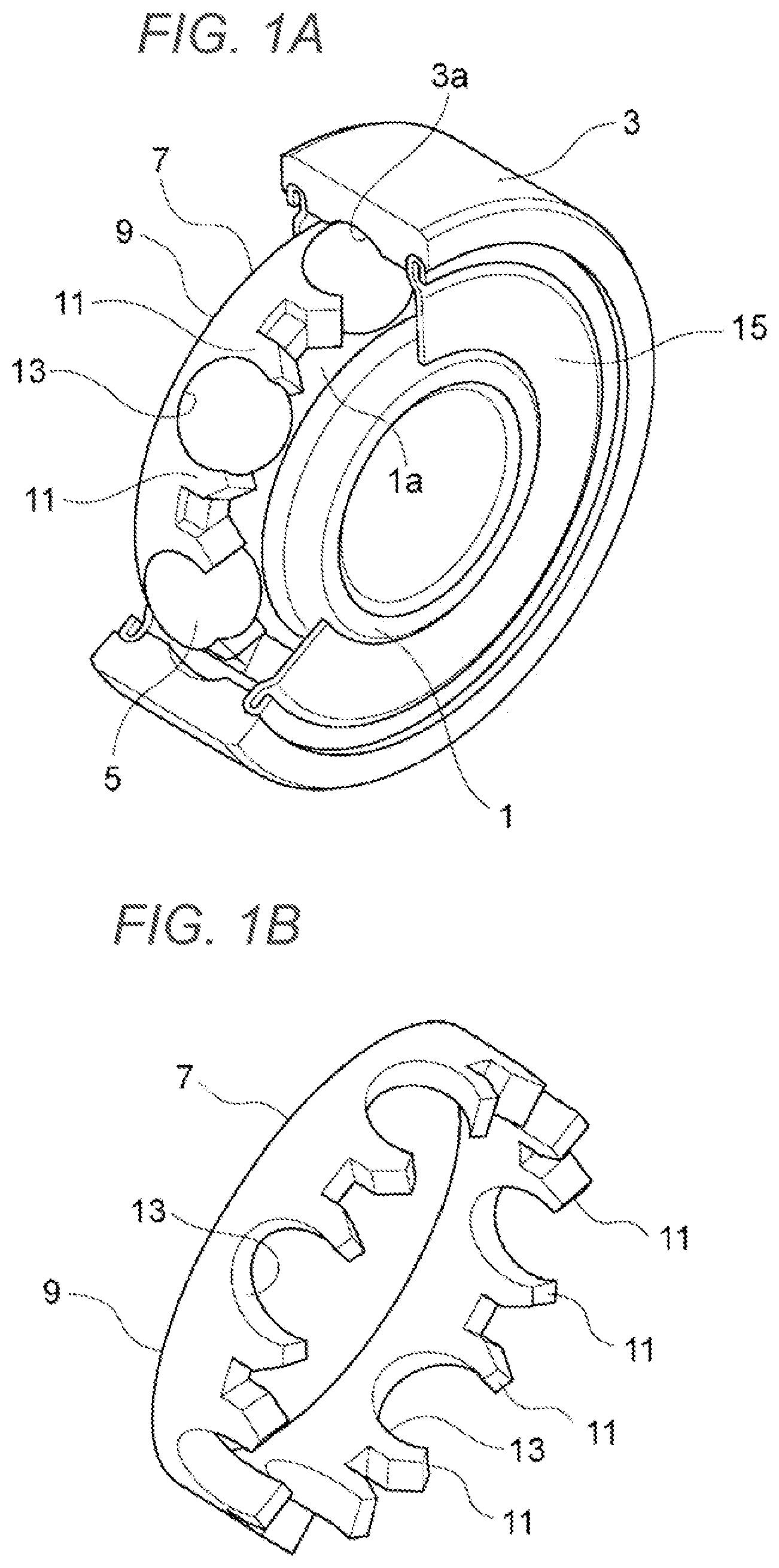 Patent US12345297 — Cage for rolling bearing and rolling bearing incorporating cage — Figure 1