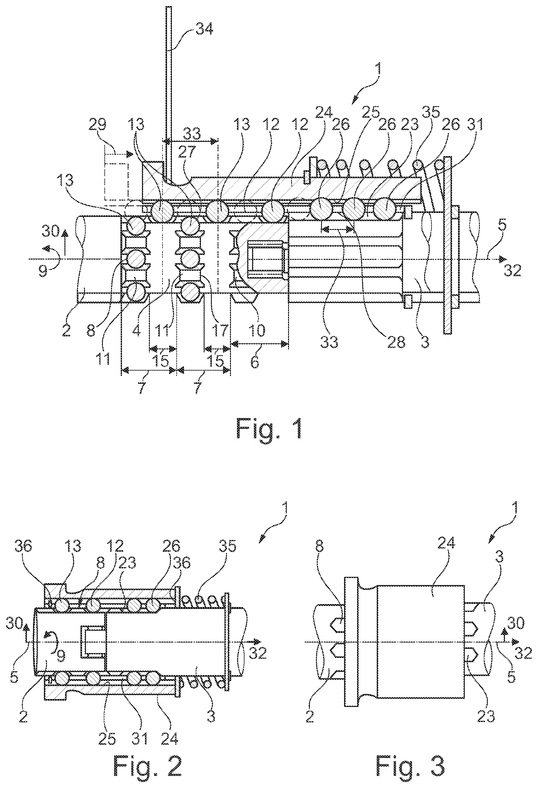 Patent US12345299 Figure 1 – Shaft coupling and shaft for the shaft coupling