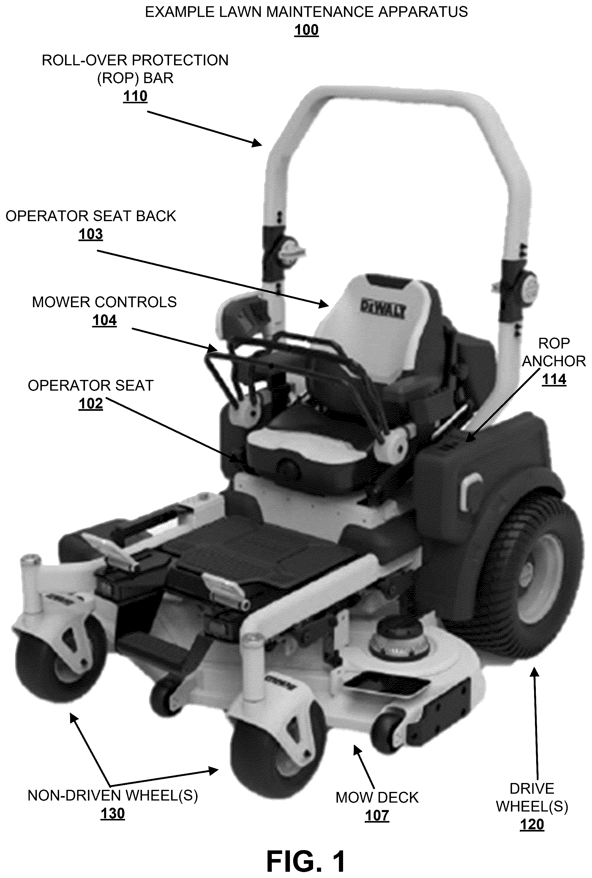 Patent US12345314 — Mechanical infinitely variable transmission for outdoor power equipment — Figure 1