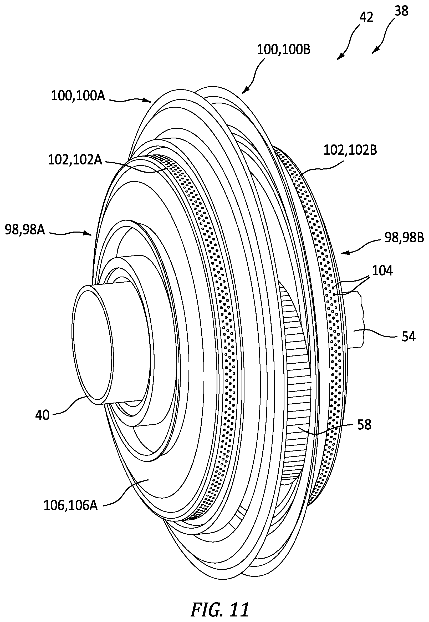 Patent US12345320 Figure 10 – Reduction gearbox for gas turbine engine with lubrication control system