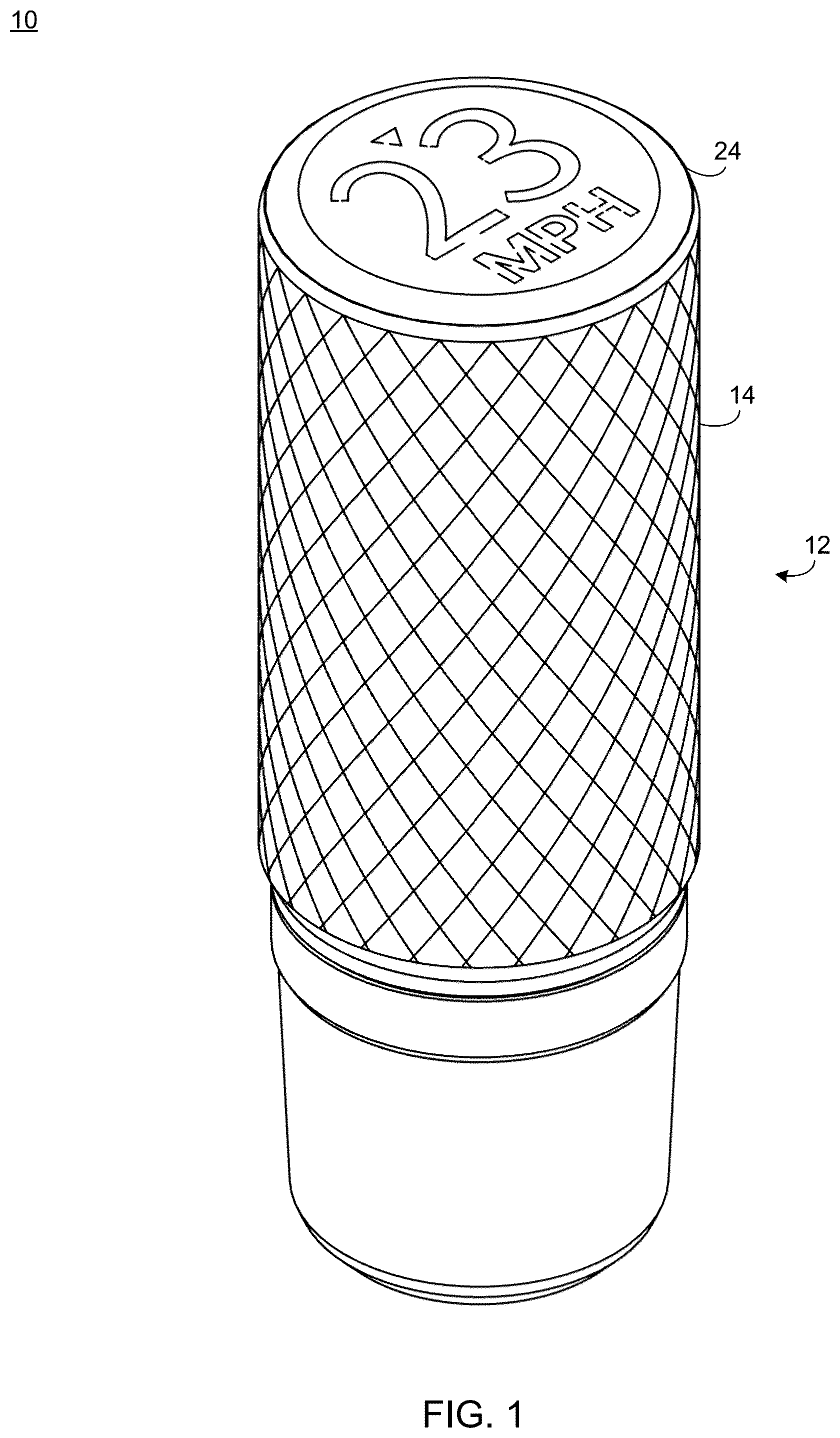 Patent US12345324 — Electronic vehicle shift accessory — Figure 1