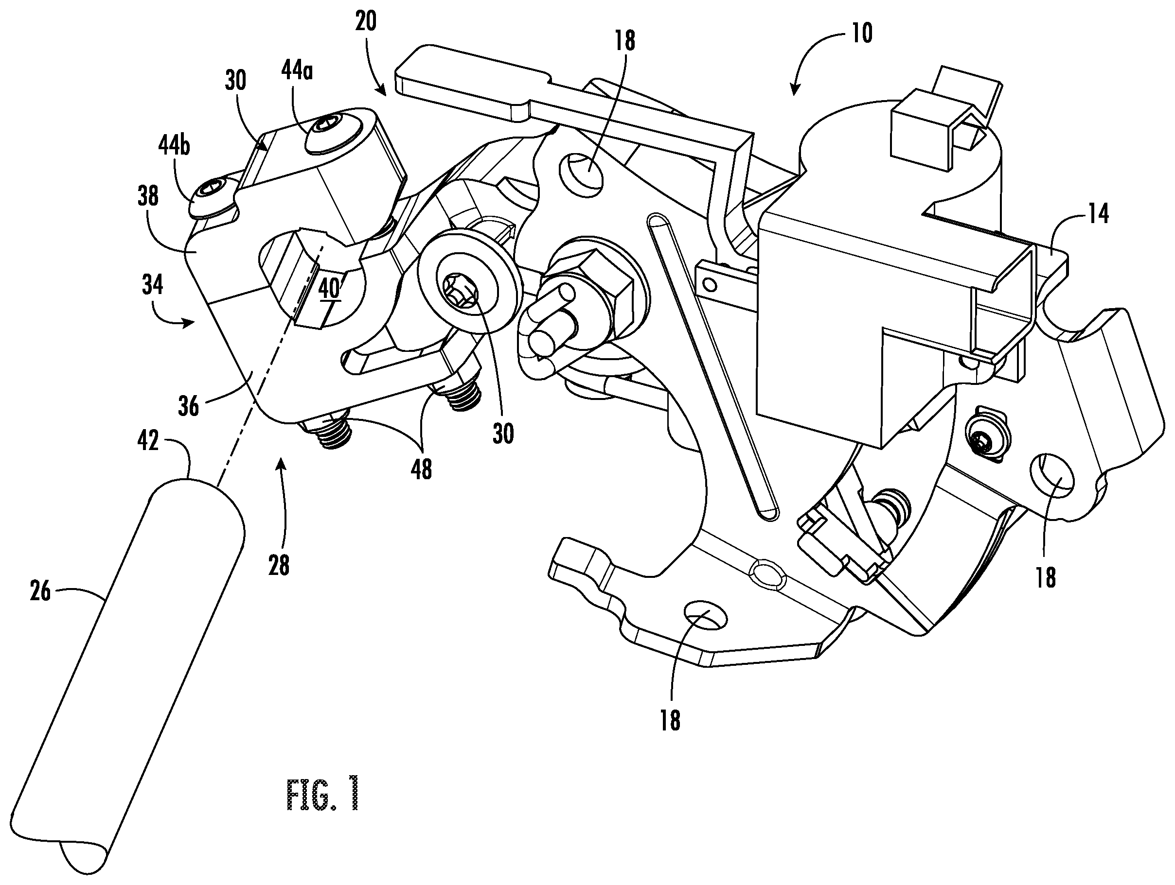 Patent US12345325 Figure 1 – Gearshift assembly