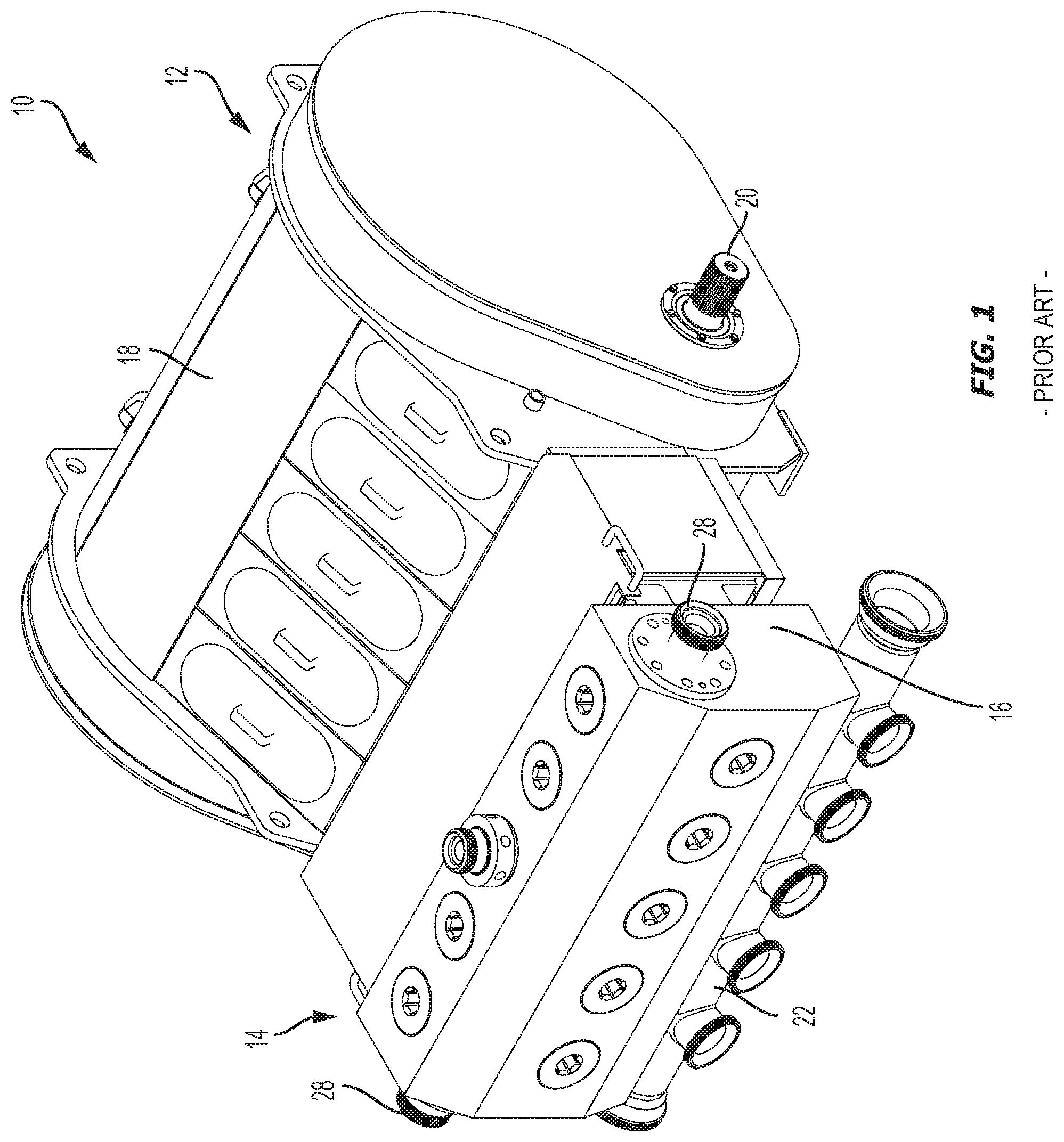 Patent US12345334 — Hydraulic fluid pump and stuffing box assembly for same — Figure 1