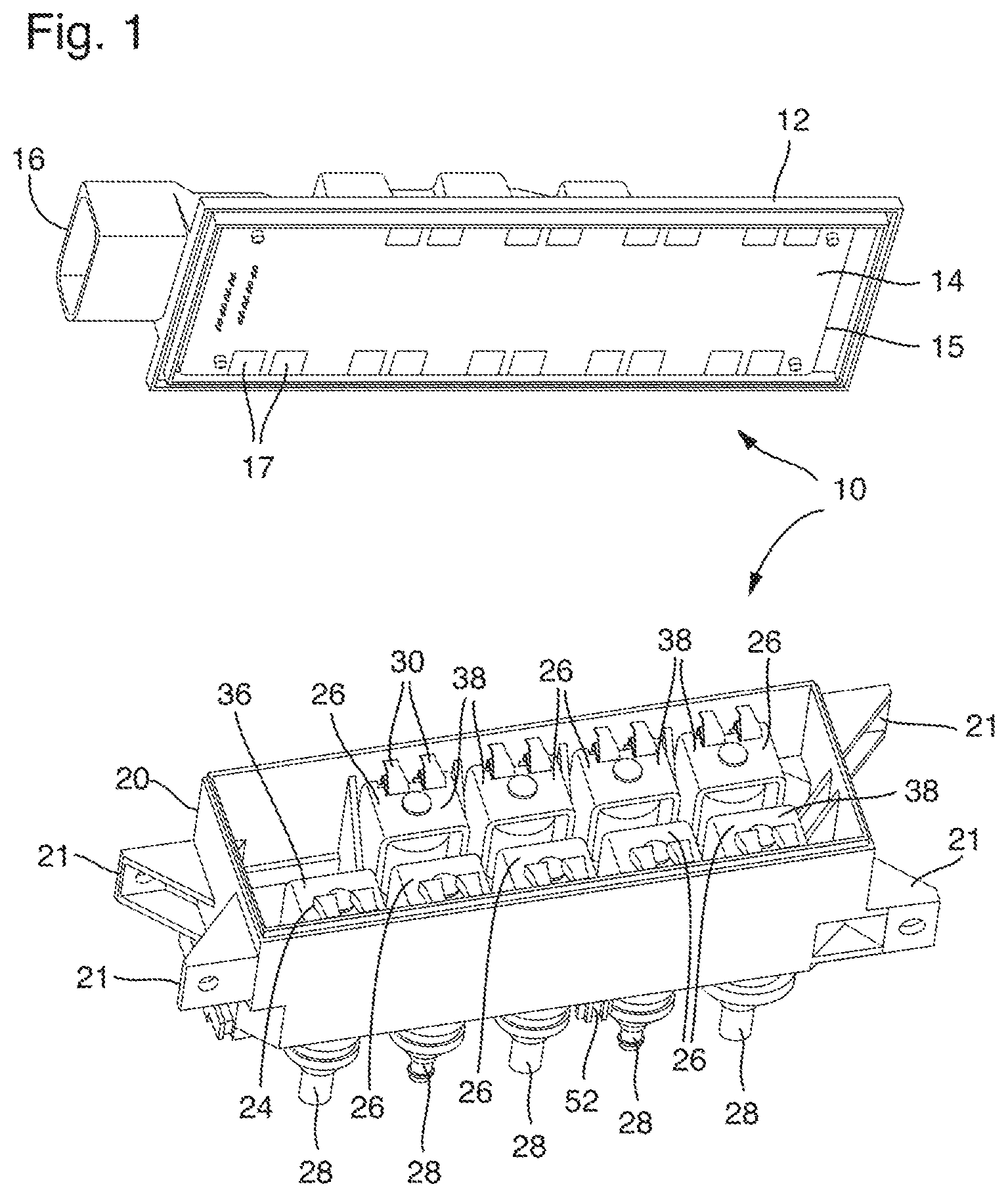 Patent US12345354 Figure 1 – Valve block and method for supplying cleaning medium, and use of a valve block