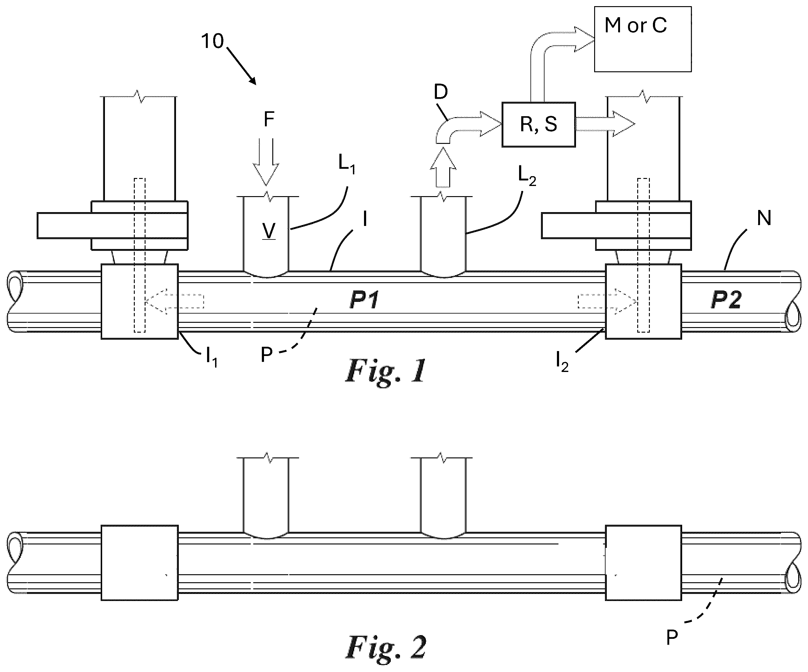 Patent US12345367 — System and method for evacuating pipeline product from an isolated section of pipeline — Figure 1