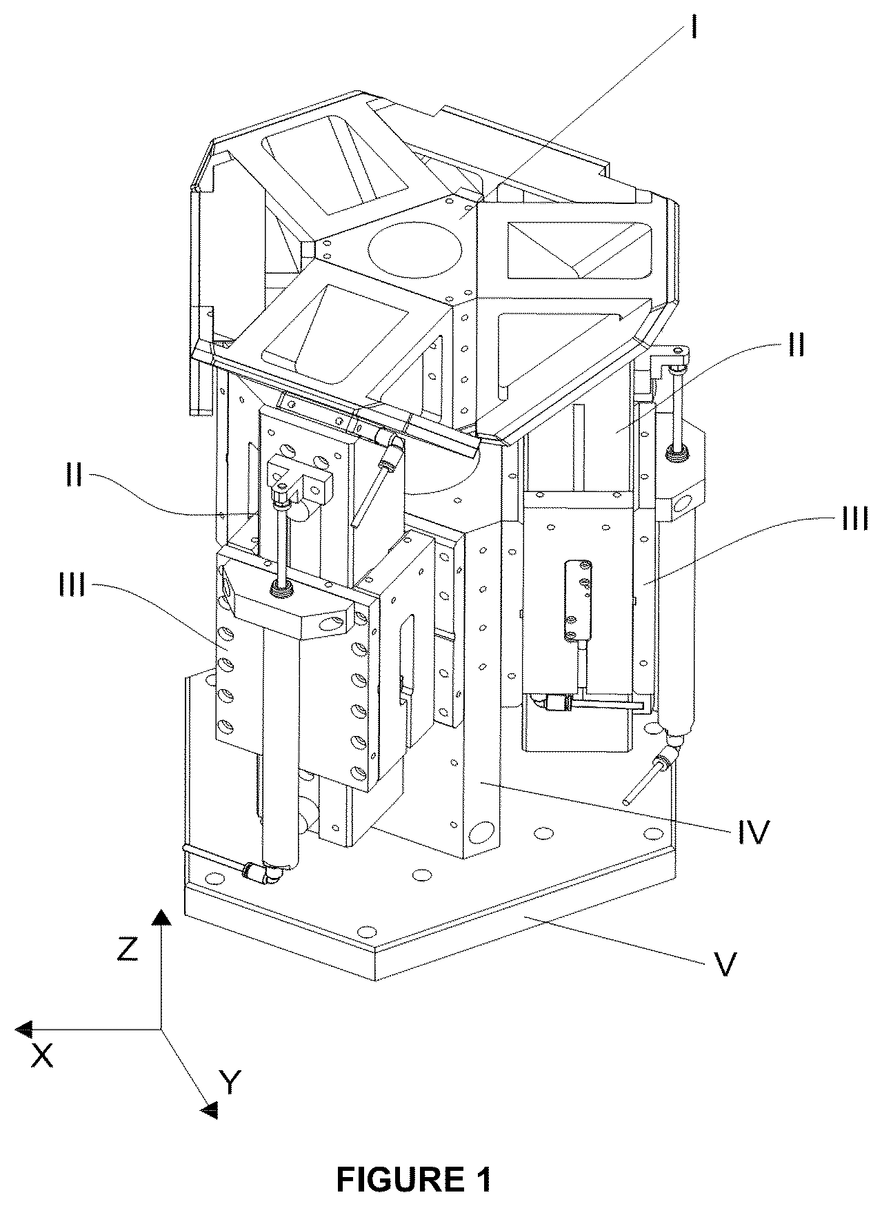 Patent US12345371 Figure 1 – Three degrees of freedom (3DoFs) precision positioning wedge air bearing stage system (WABSS)