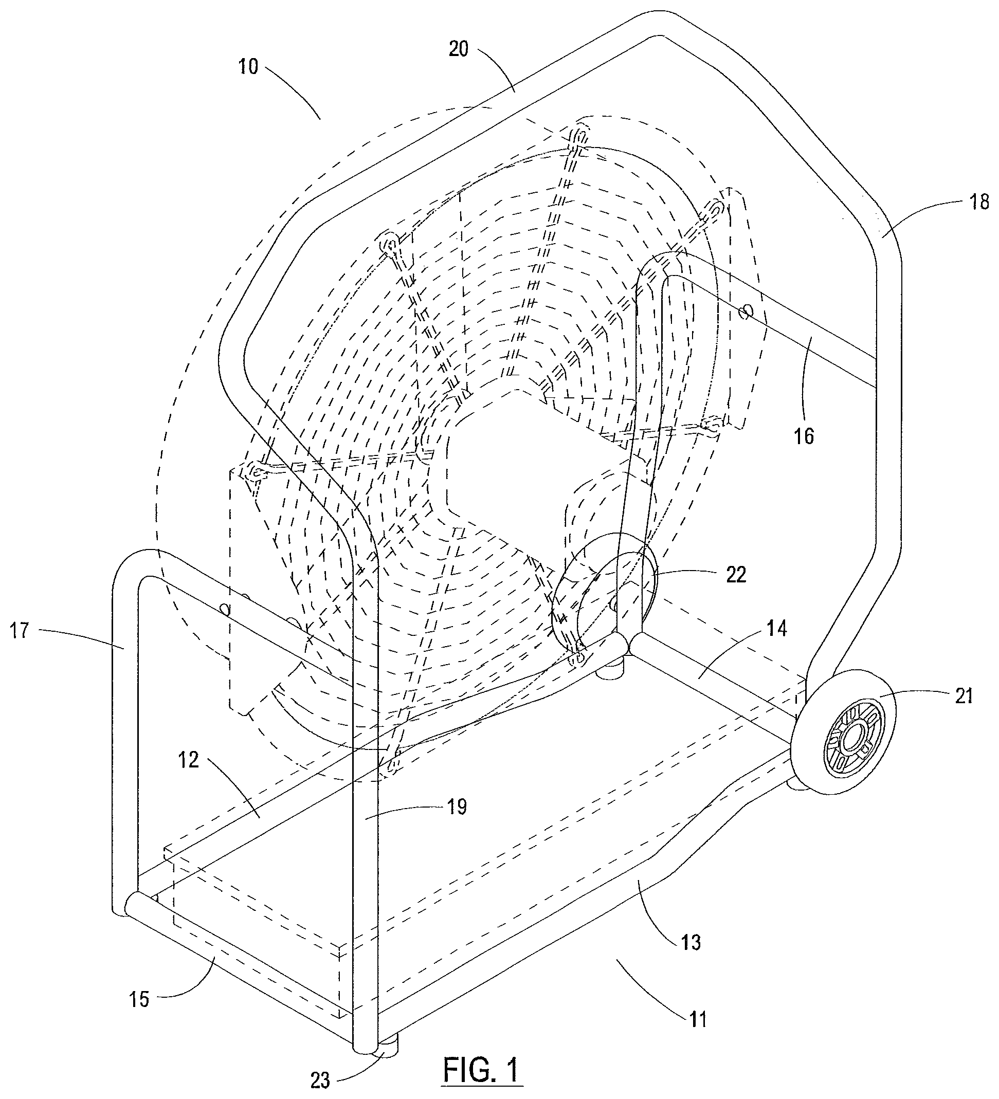 Patent US12345375 — Support frame for positive pressure blower — Figure 1