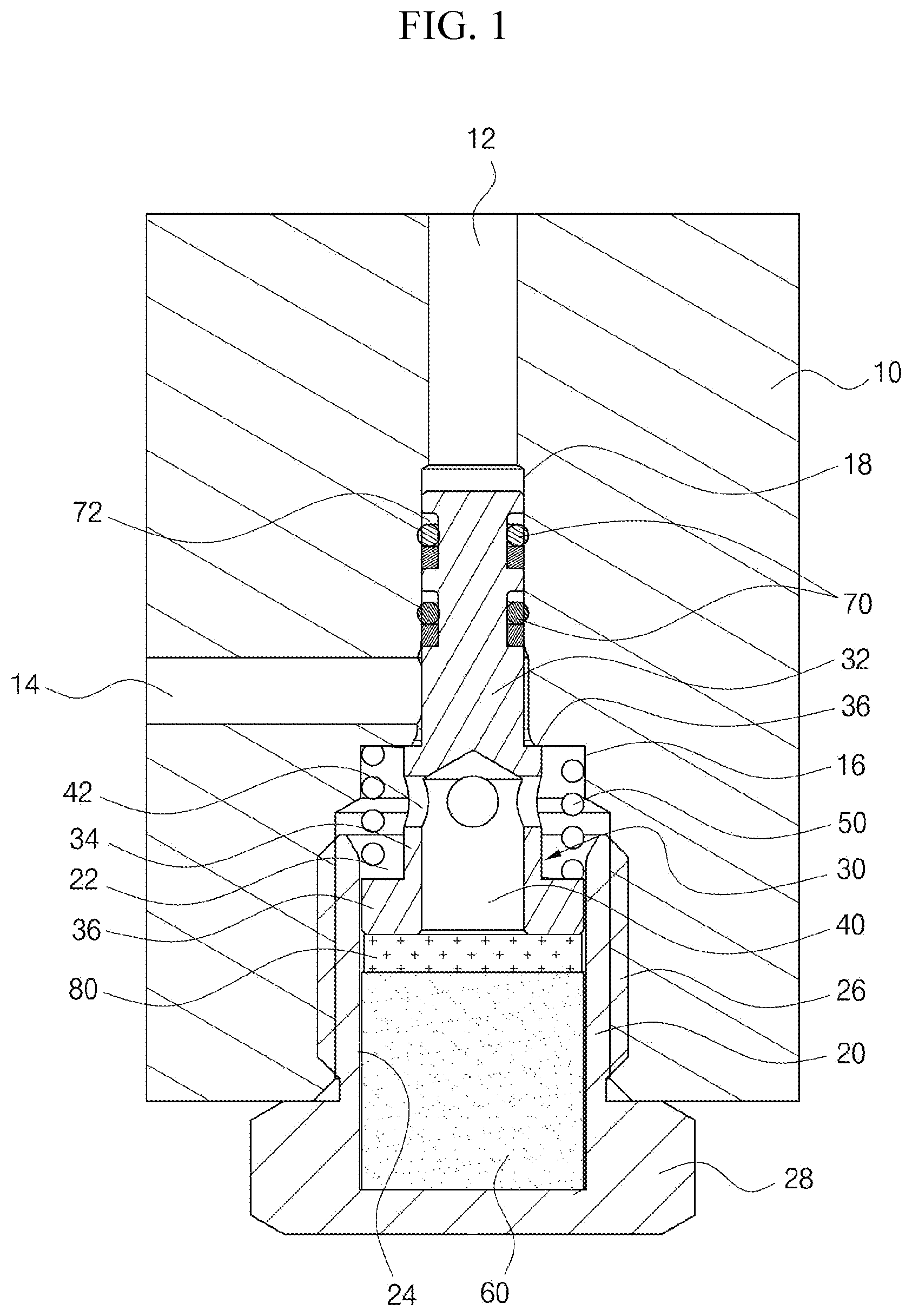 Patent US12345378 Figure 1 – Pressure relief device for high-pressure vessel