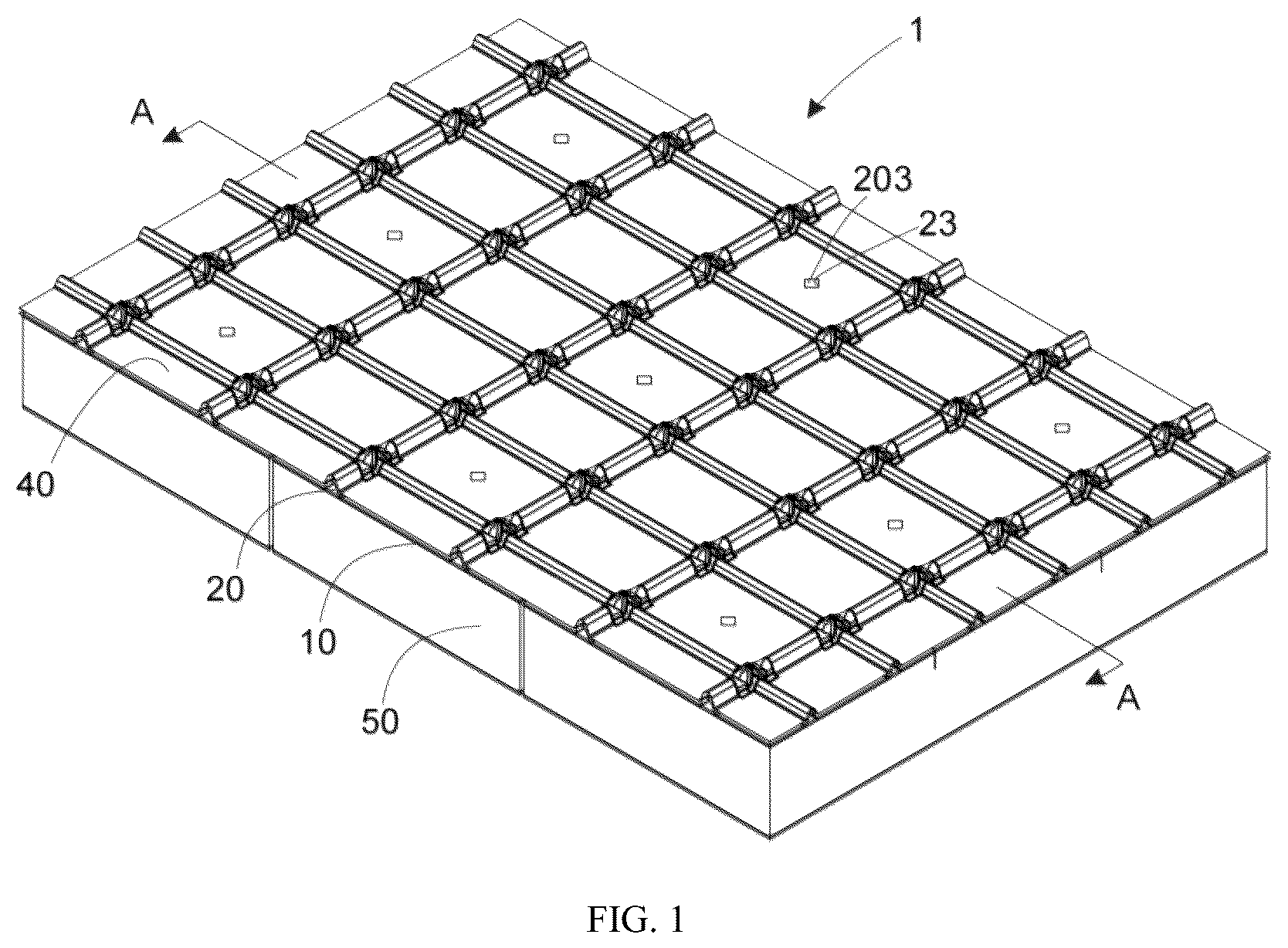 Patent US12345379 — Integrated installation structure for marine apparatus, storage container and manufacturing method — Figure 1