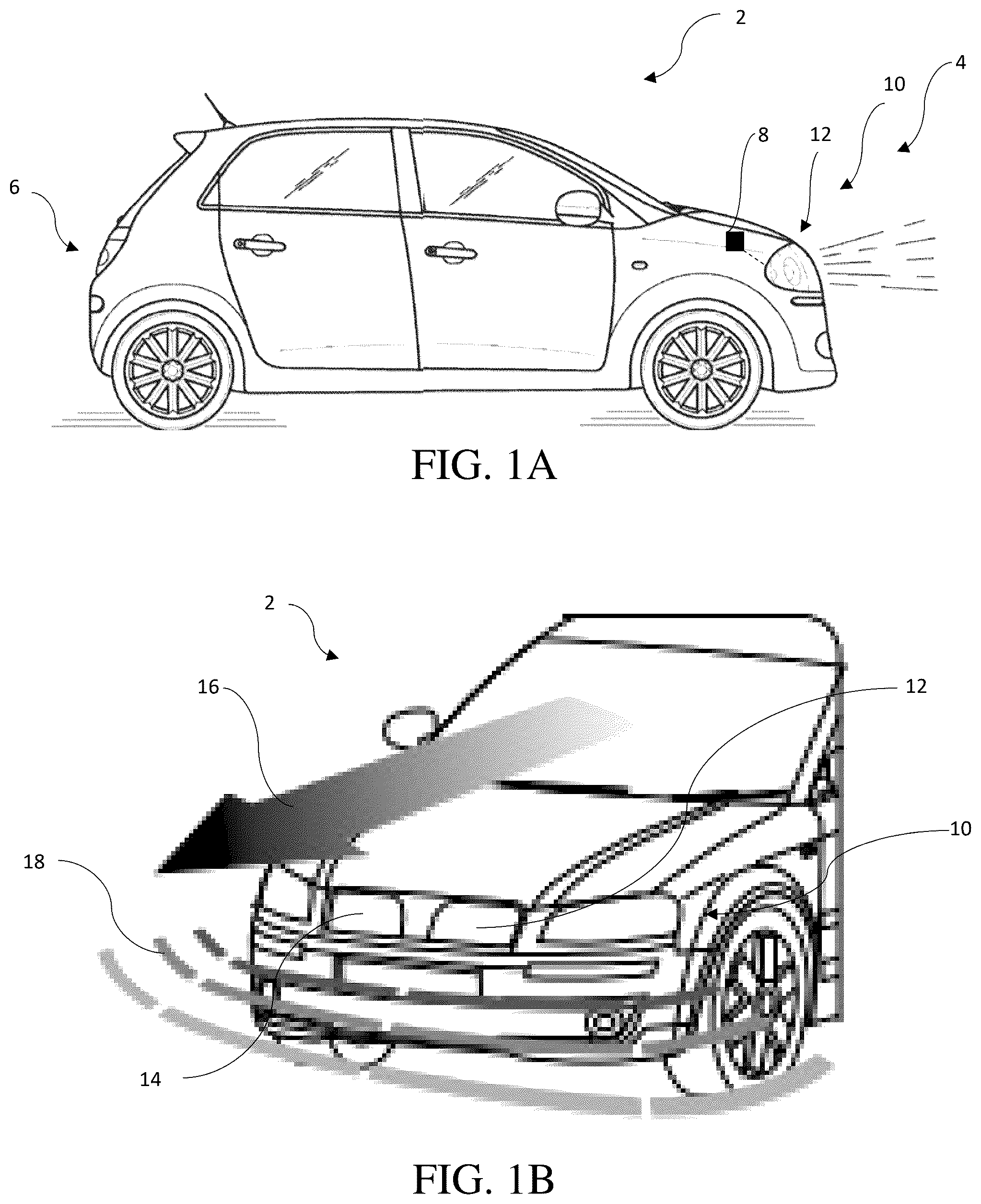 Patent US12345385 Figure 1 – Illuminated component with an electroluminescence light source