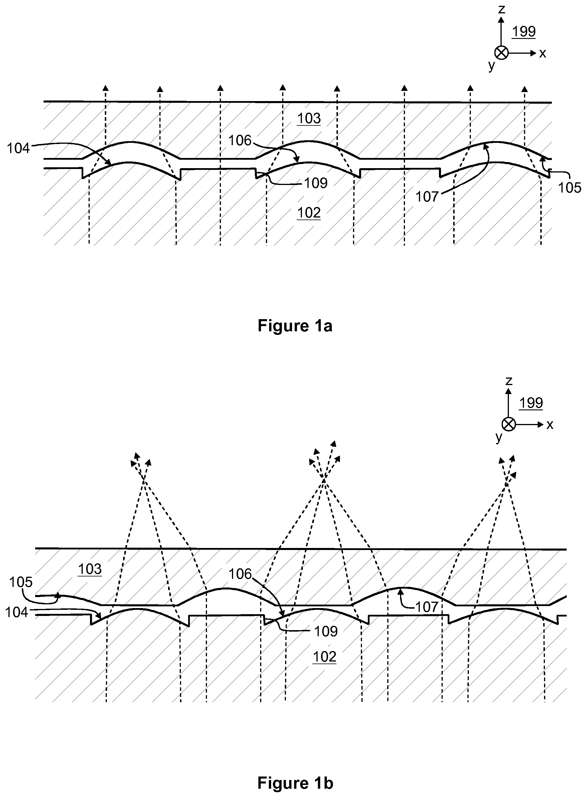 Patent US12345391 — Optical device with two optical elements for modifying light distribution — Figure 1