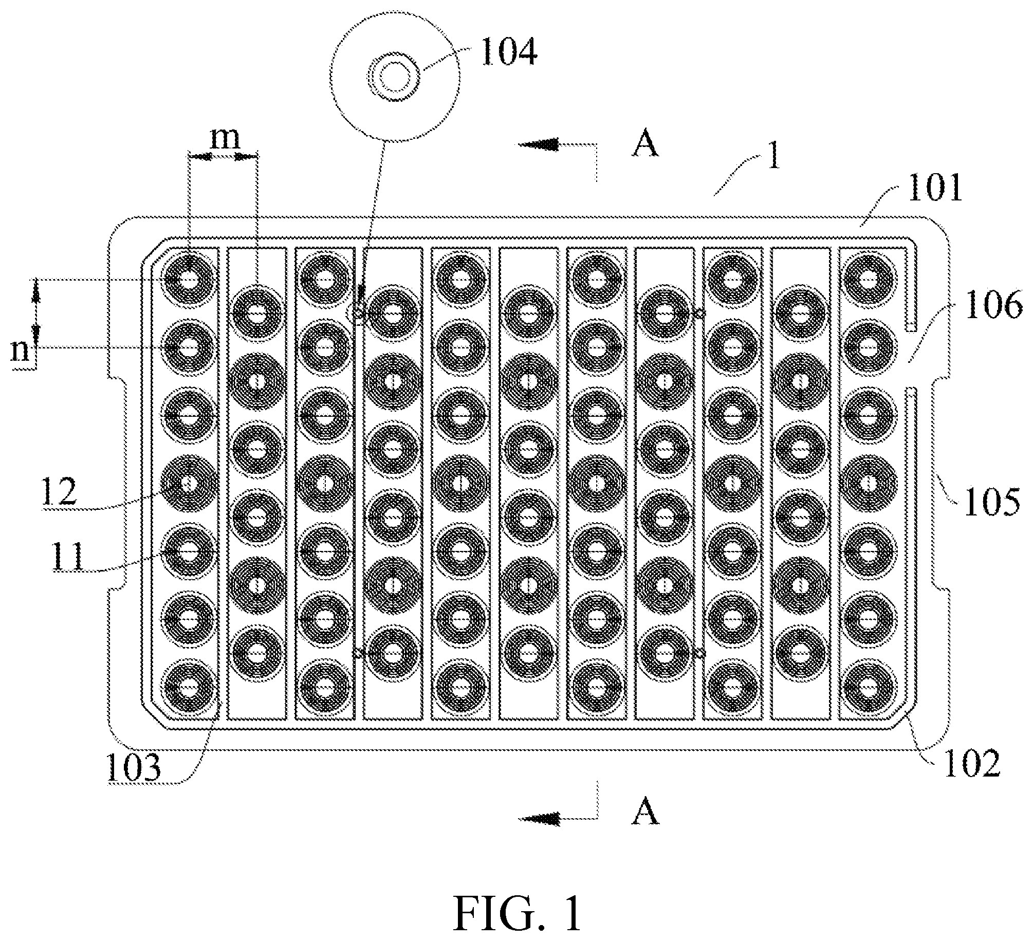 Patent US12345409 — Light-mixing cover with different lenses, and lighting device — Figure 1