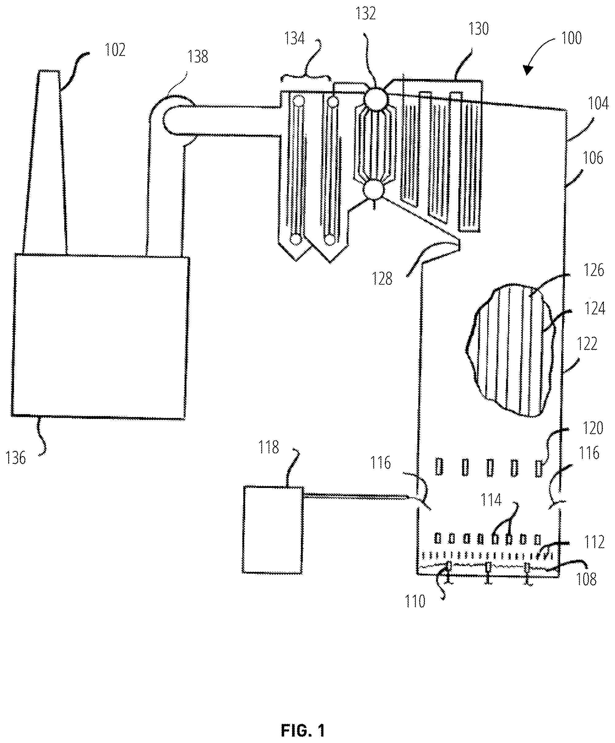 Patent US12345410 — System and methods for controlling operation of a recovery boiler to reduce fouling — Figure 1