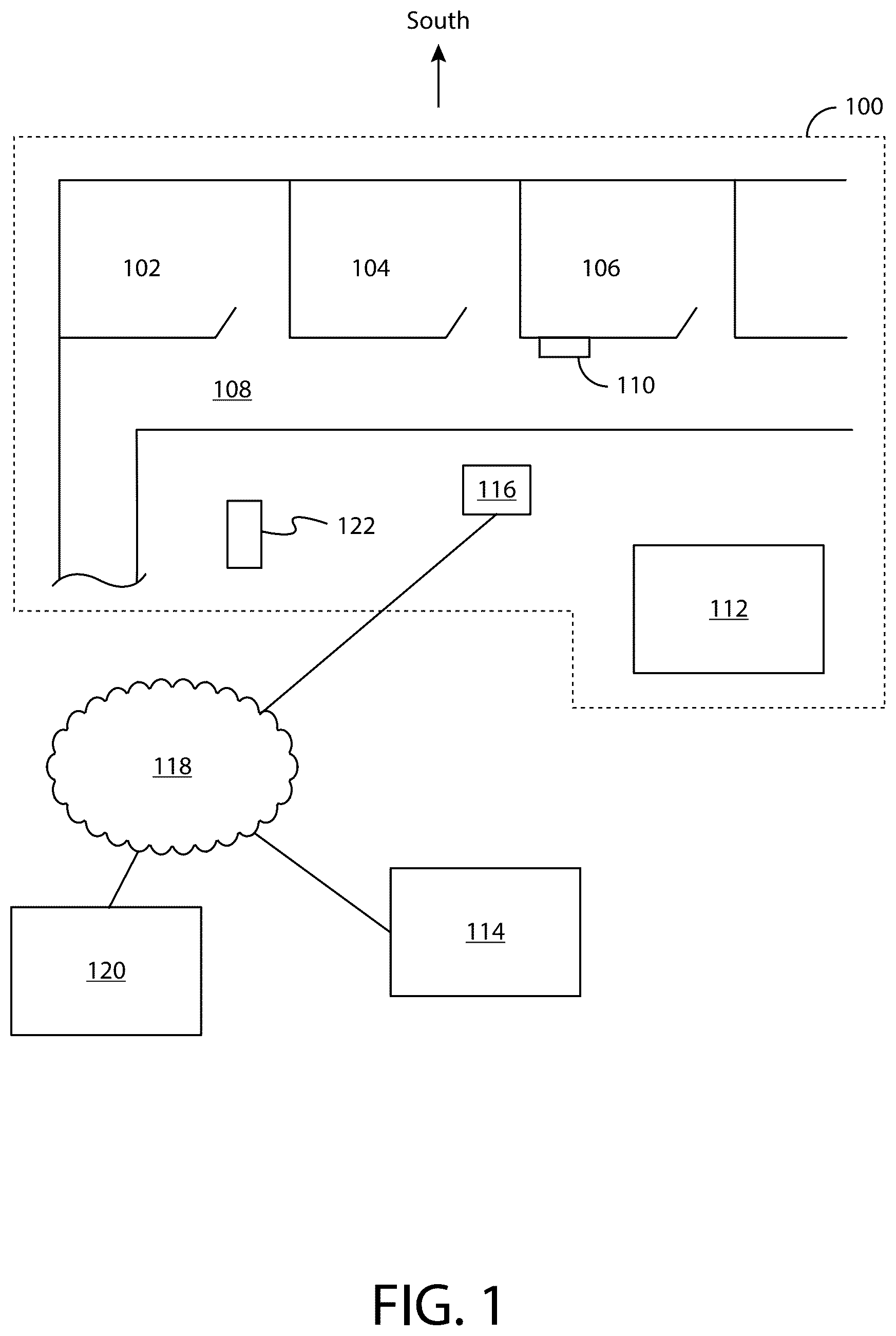 Patent US12345432 Figure 1 – Smart thermostat for controlling adjacent room temperatures