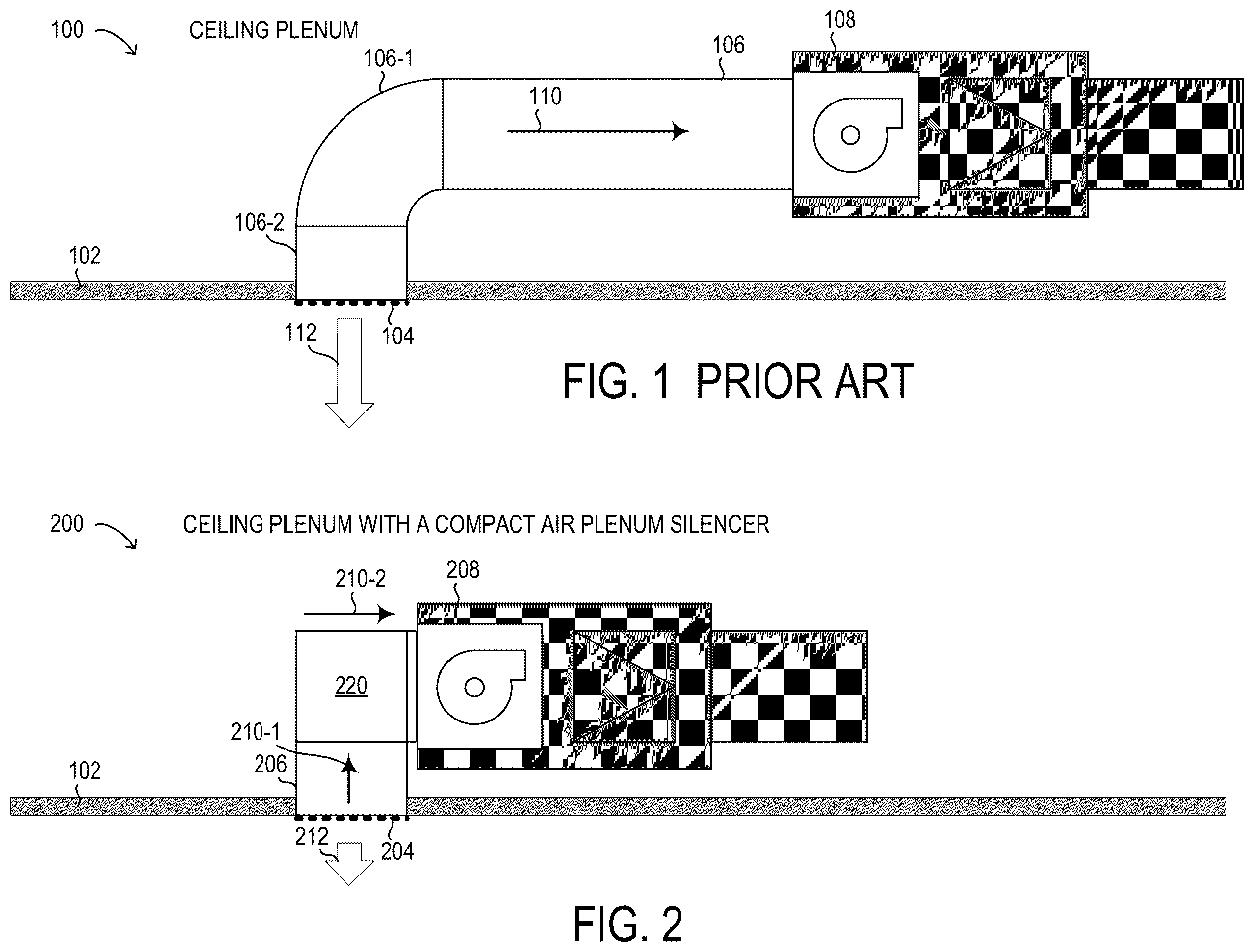 Patent US12345440 — Compact air plenum silencer — Figure 1