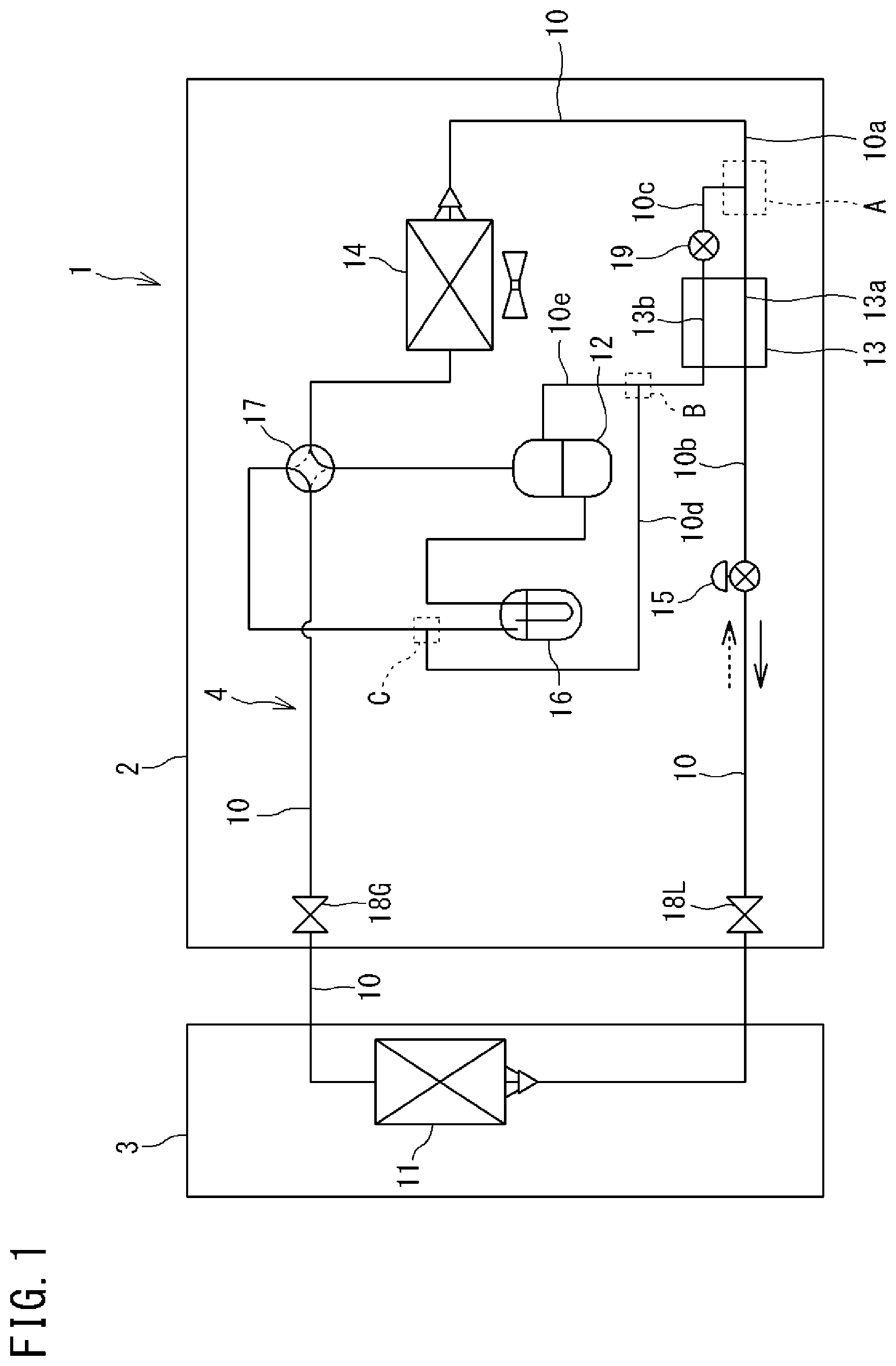 Patent US12345453 — Plate-type refrigerant pipe and refrigeration apparatus — Figure 1