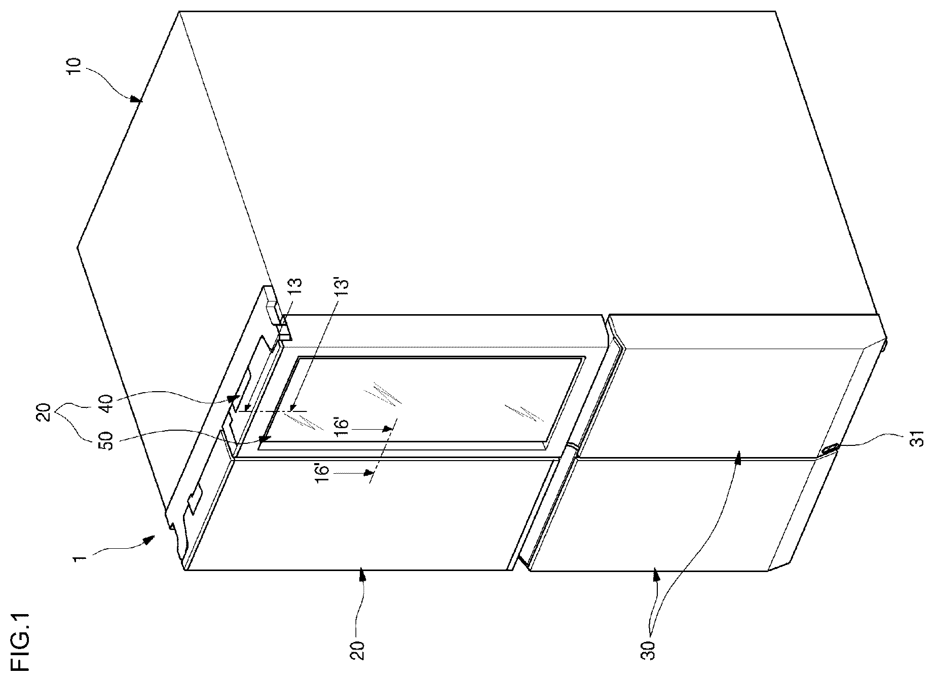 Patent US12345466 — Refrigerator having panel assembly — Figure 1