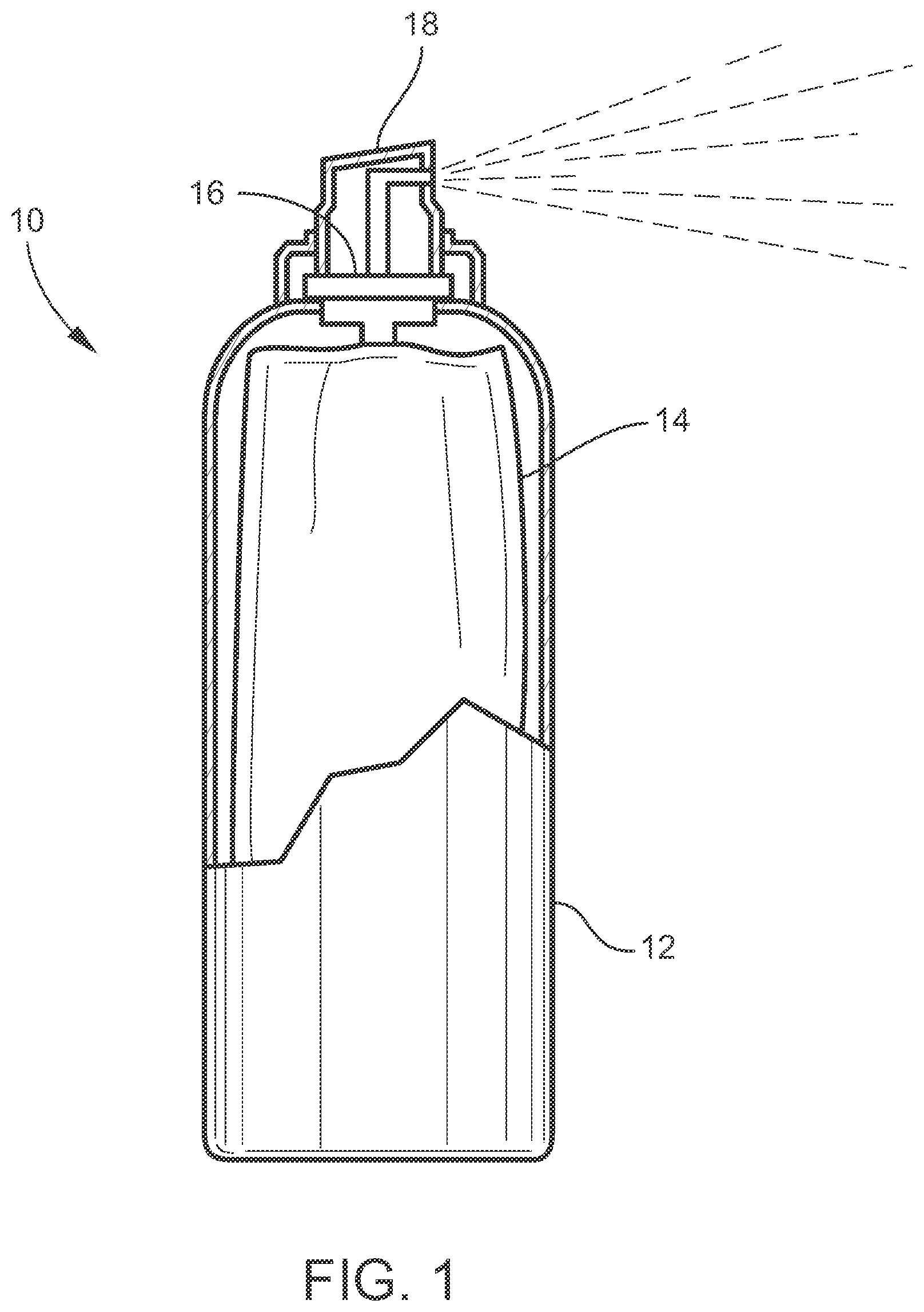 Patent US12345508 — Non-lethal defensive fluid composition and pressurized delivery system — Figure 1