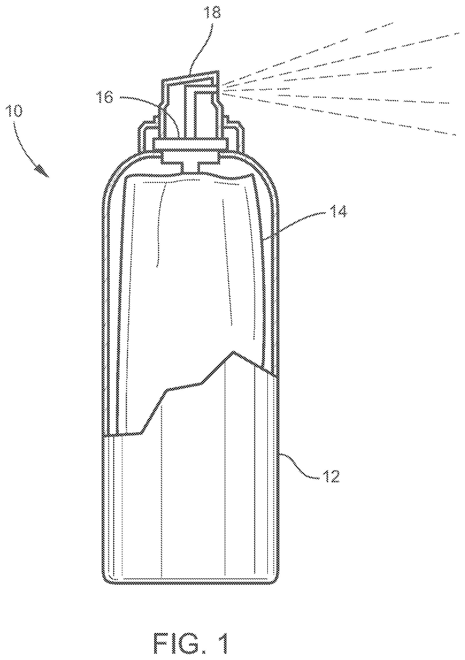 Patent US12345509 — Non-lethal defensive fluid composition and pressurized delivery system — Figure 1