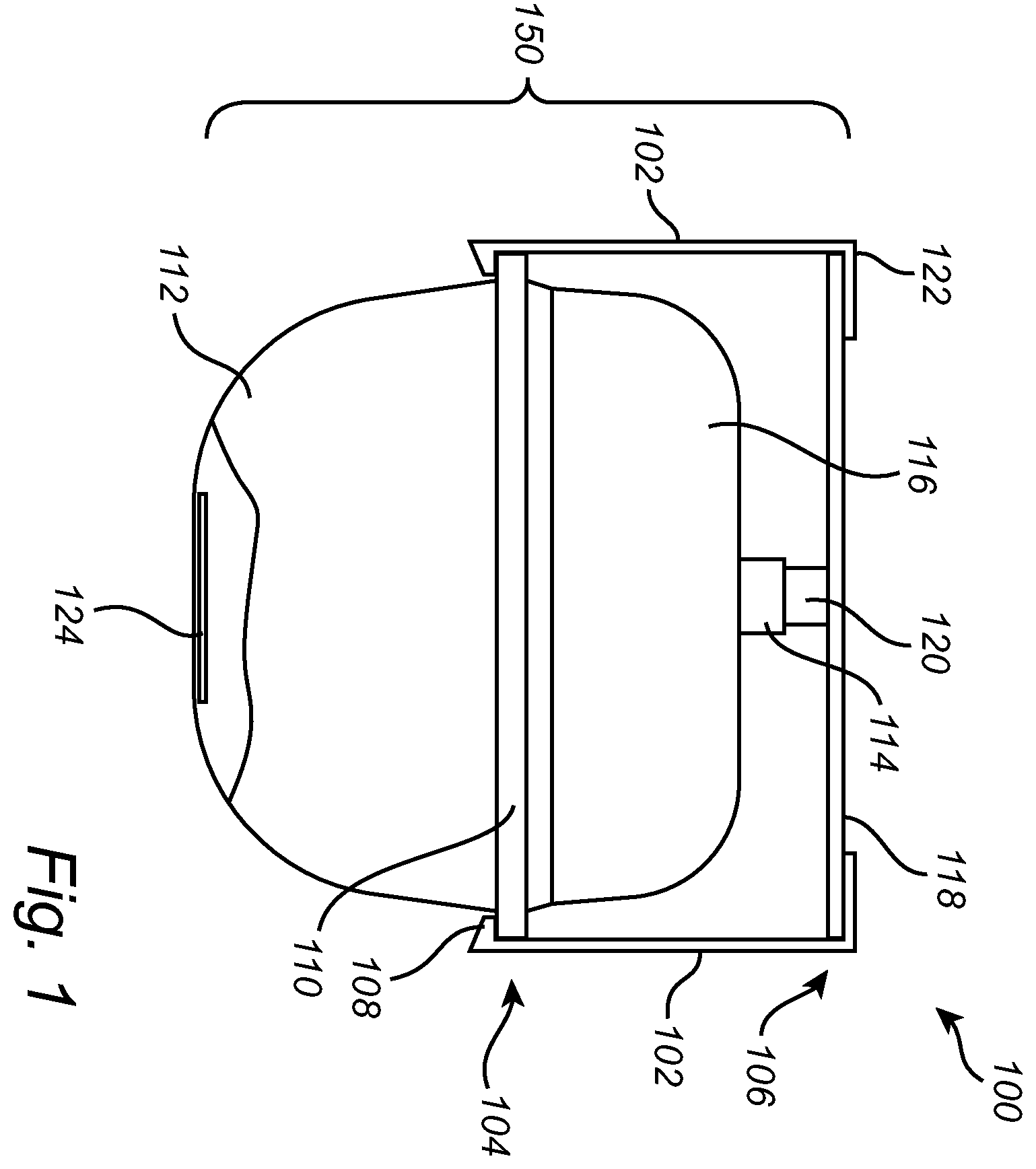 Patent US12345516 — Locking arrangement for a destruction system — Figure 1