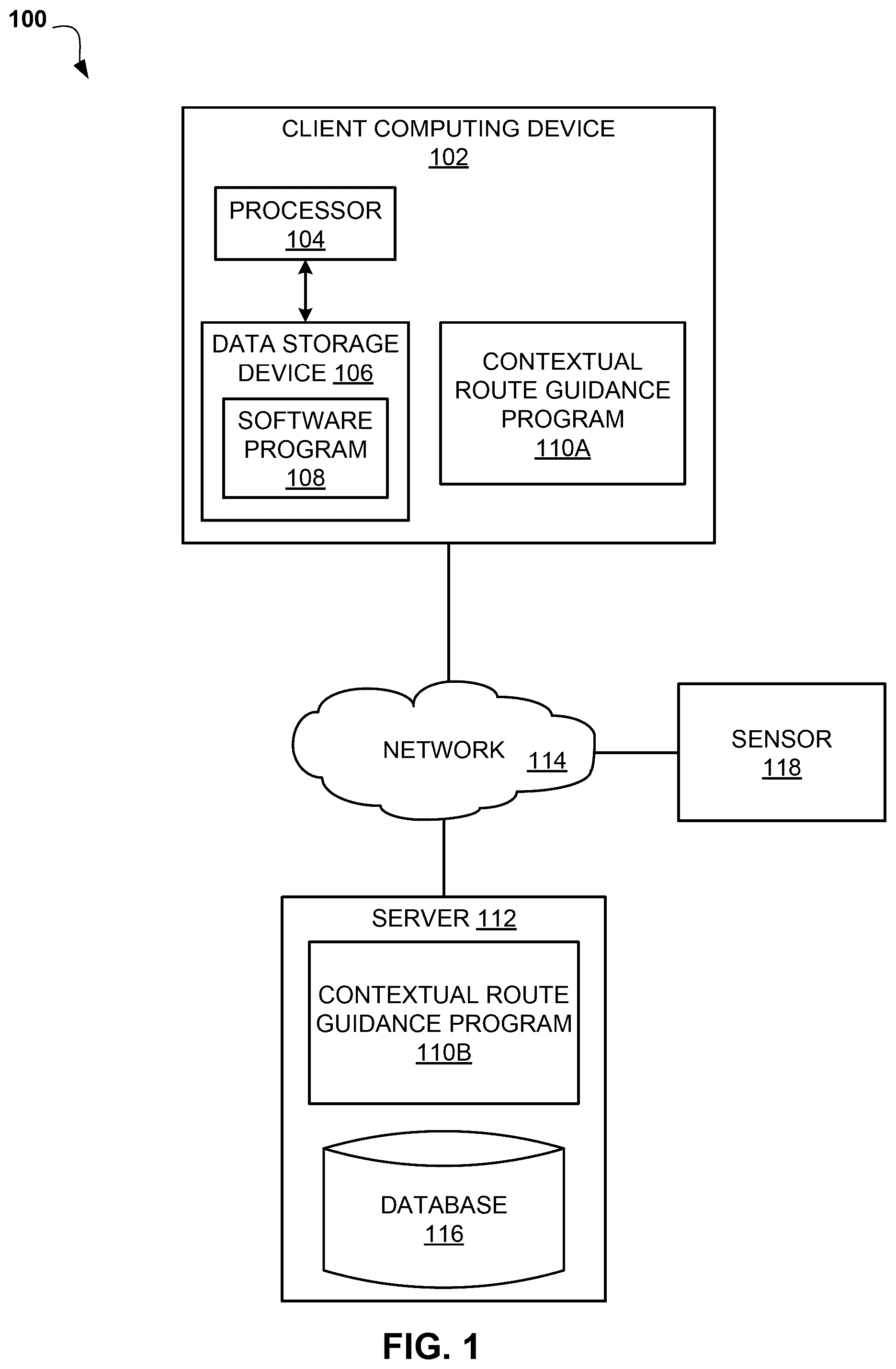 Patent US12345532 — Creating a time bounded and goal driven network for passenger guidance — Figure 1