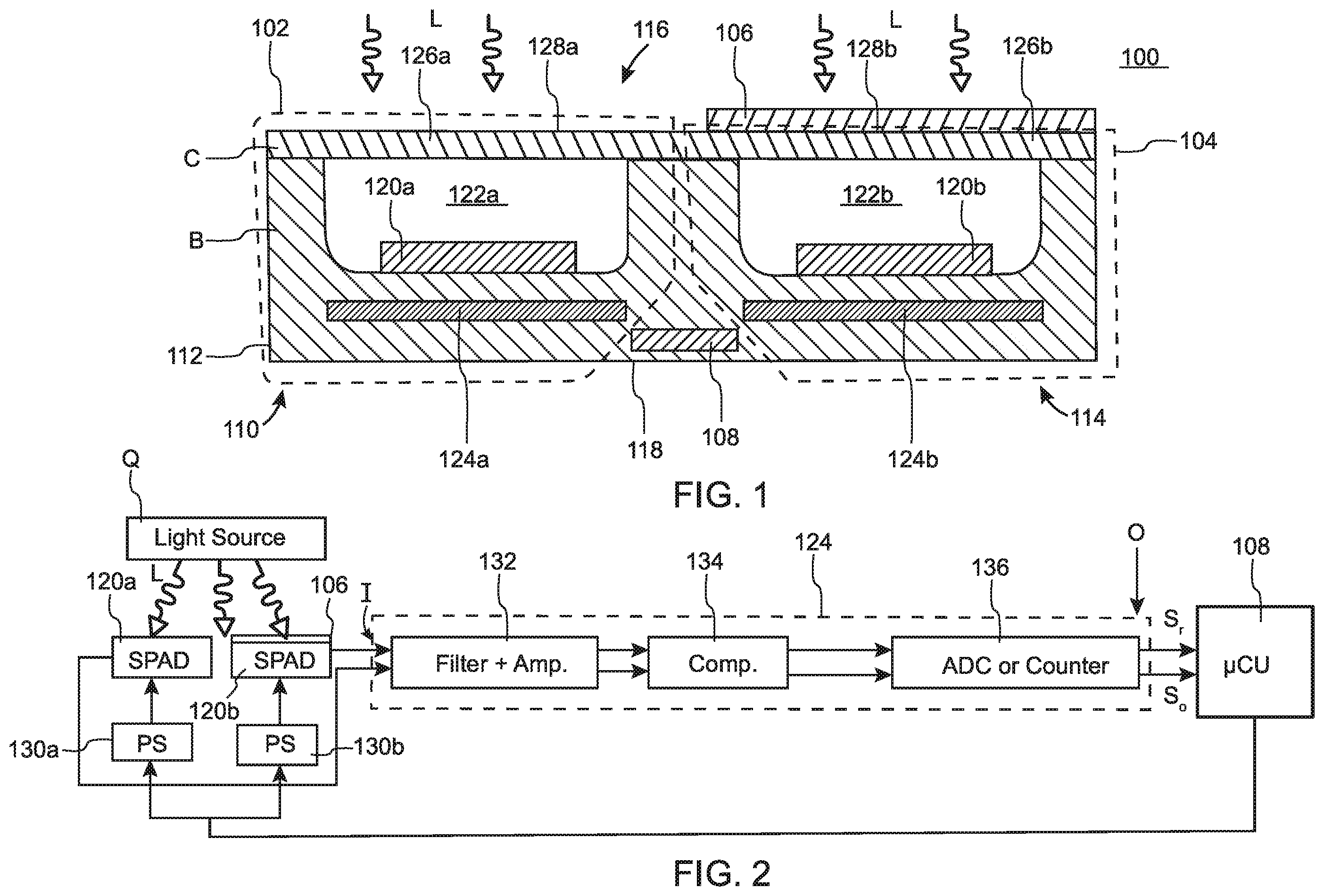 Patent US12345569 — SPAD-based photodetectors — Figure 1