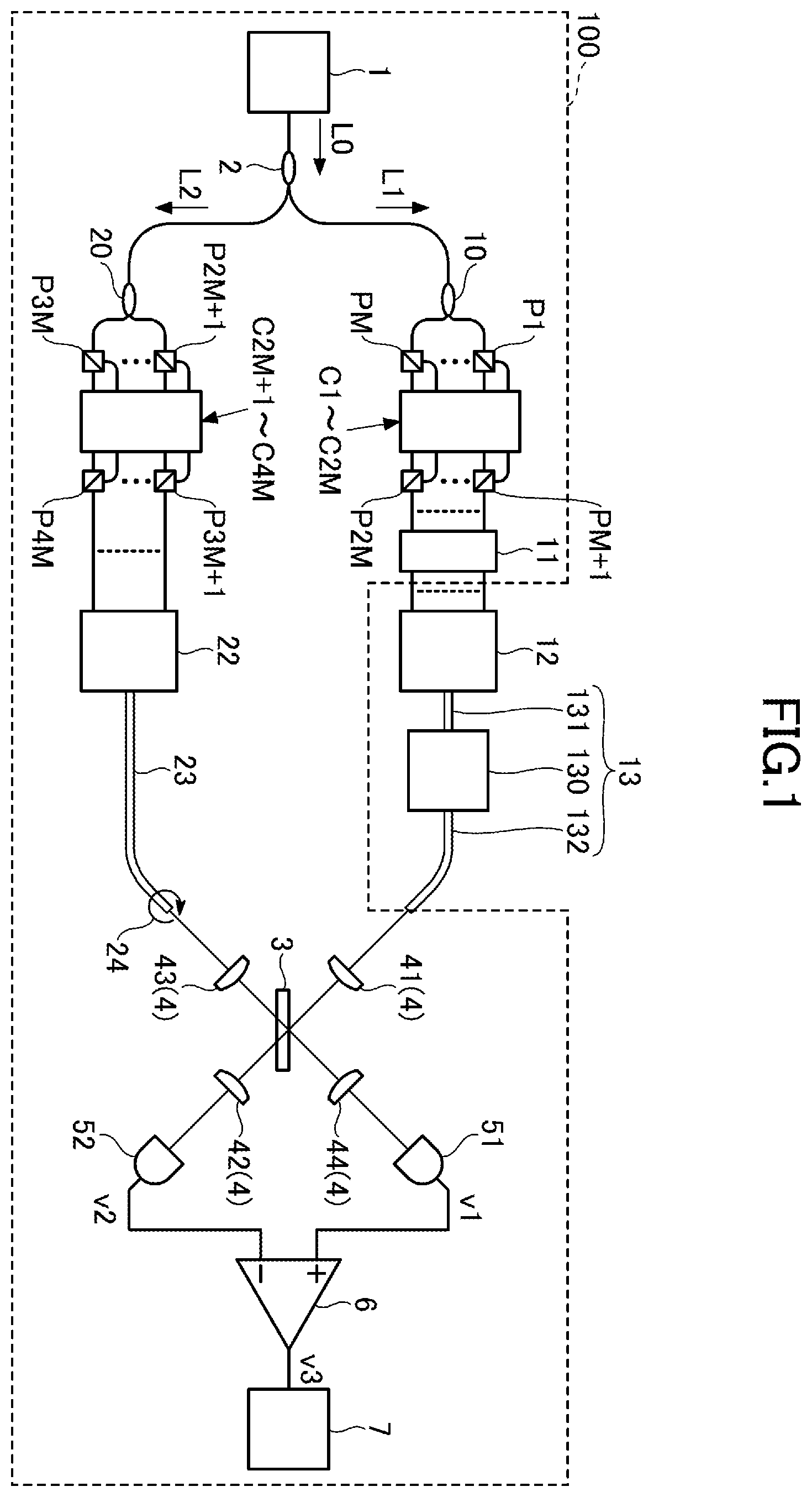 Patent US12345597 Figure 1 – Mode-dependent loss measurement device and mode-dependent loss measurement method