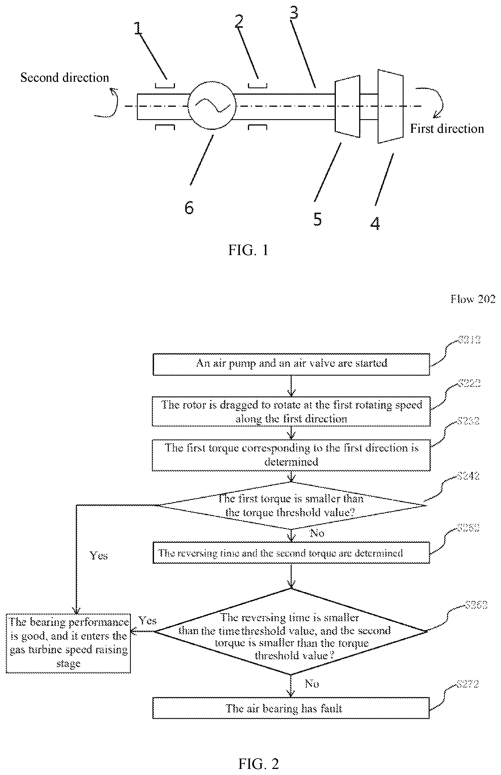 Patent US12345598 — Bearing detection method, bearing detection system, method for starting gas turbine and system for starting gas turbine — Figure 1