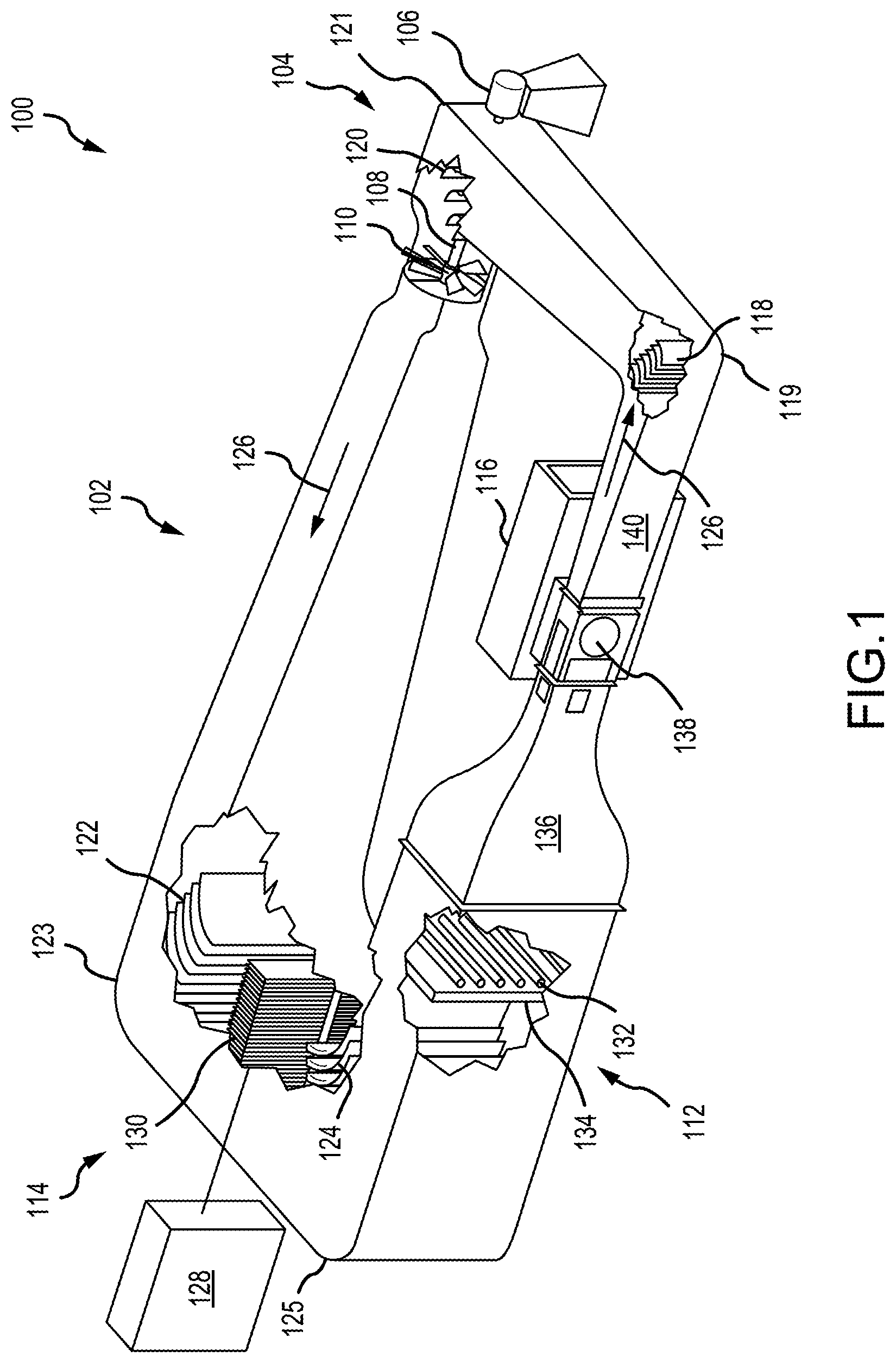 Patent US12345612 Figure 1 – Translating sections of an icing wind tunnel to expand water droplet range