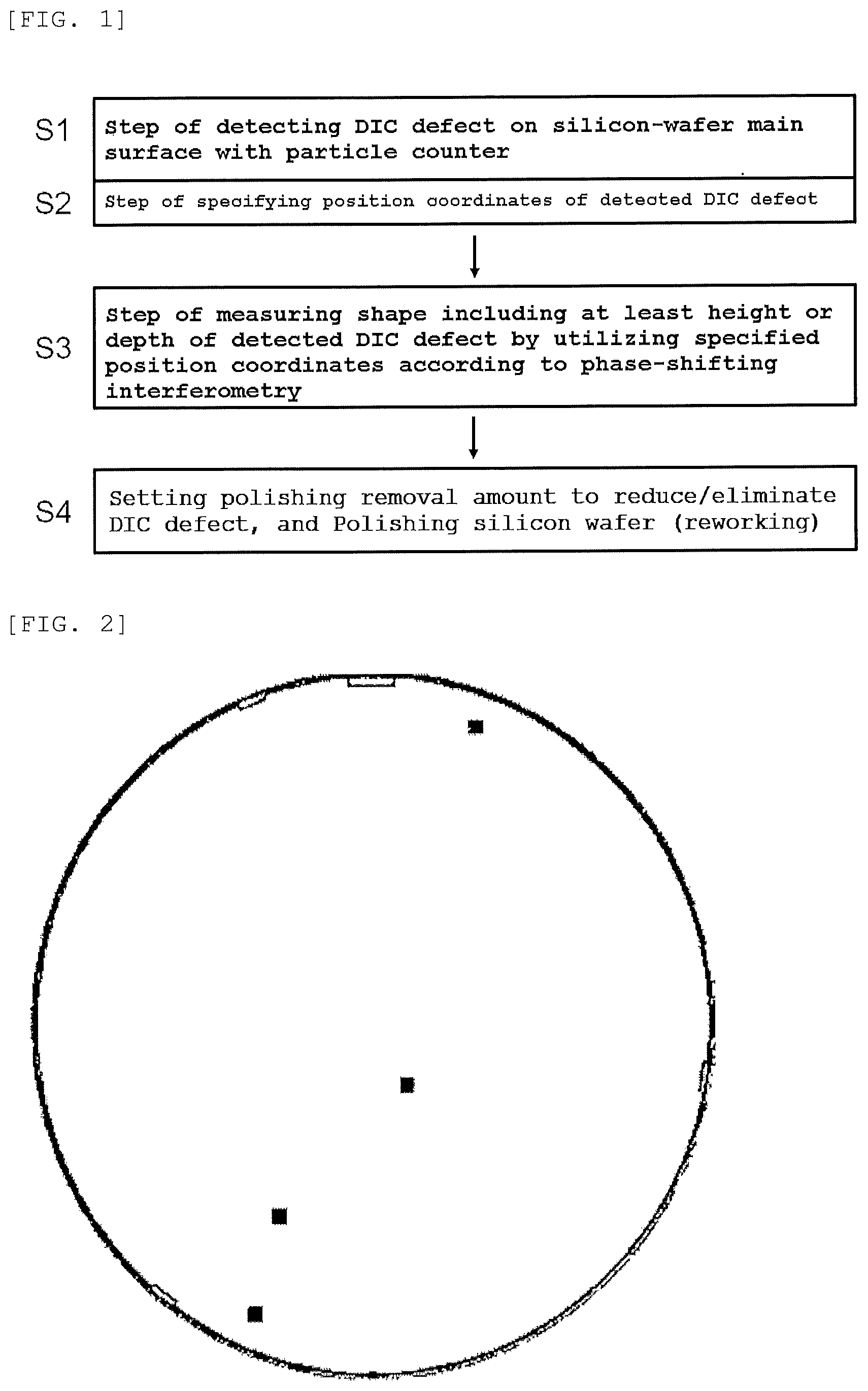 Patent US12345659 — Method for measuring DIC defect shape on silicon wafer and polishing method — Figure 1